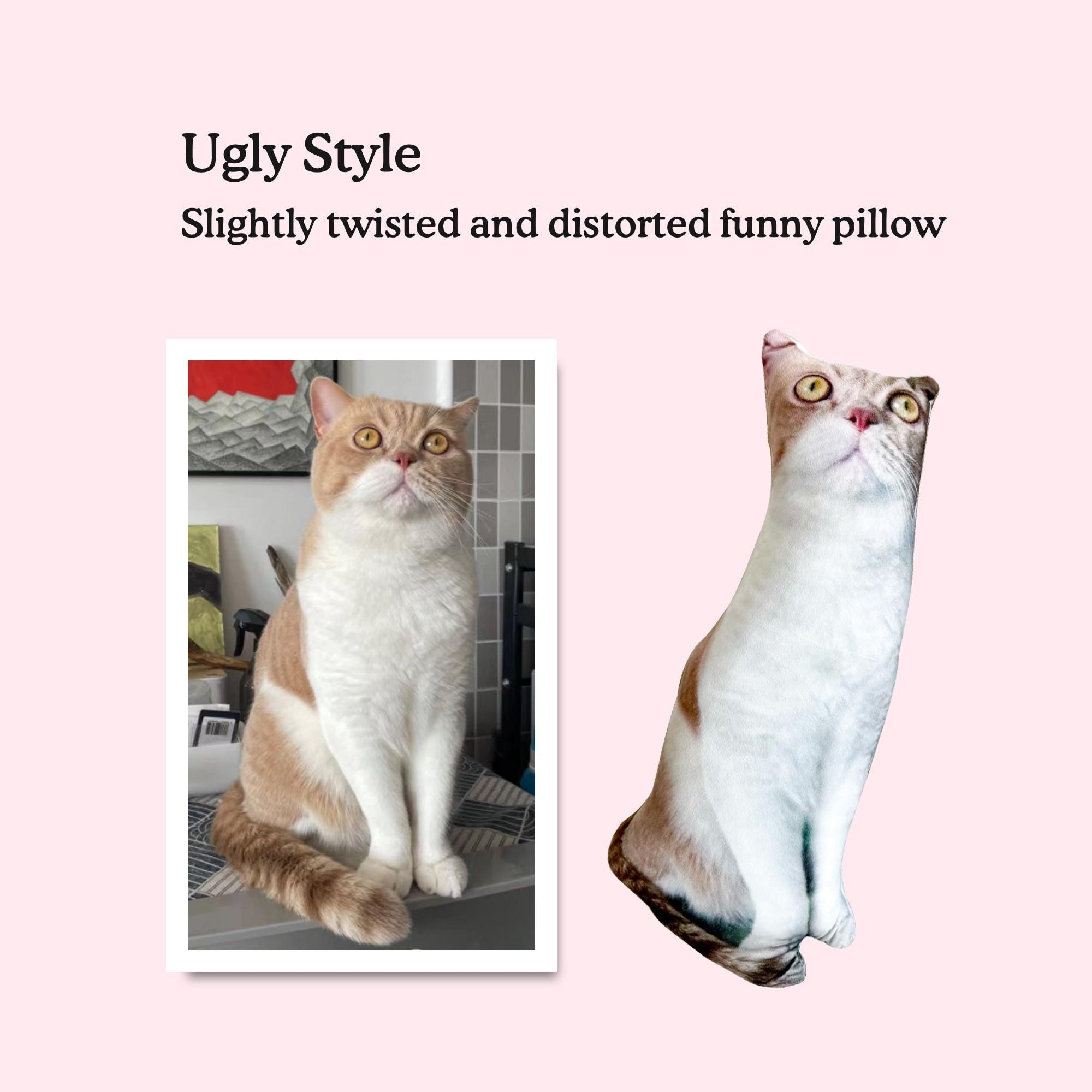 Personalized Pet Pillow, Custom 3D Pet Pillow, Ugly Pet Pillow, Pet Shaped Pillow, Pet Lover Gift, Gift for Cat Lover, Back to School Gift
