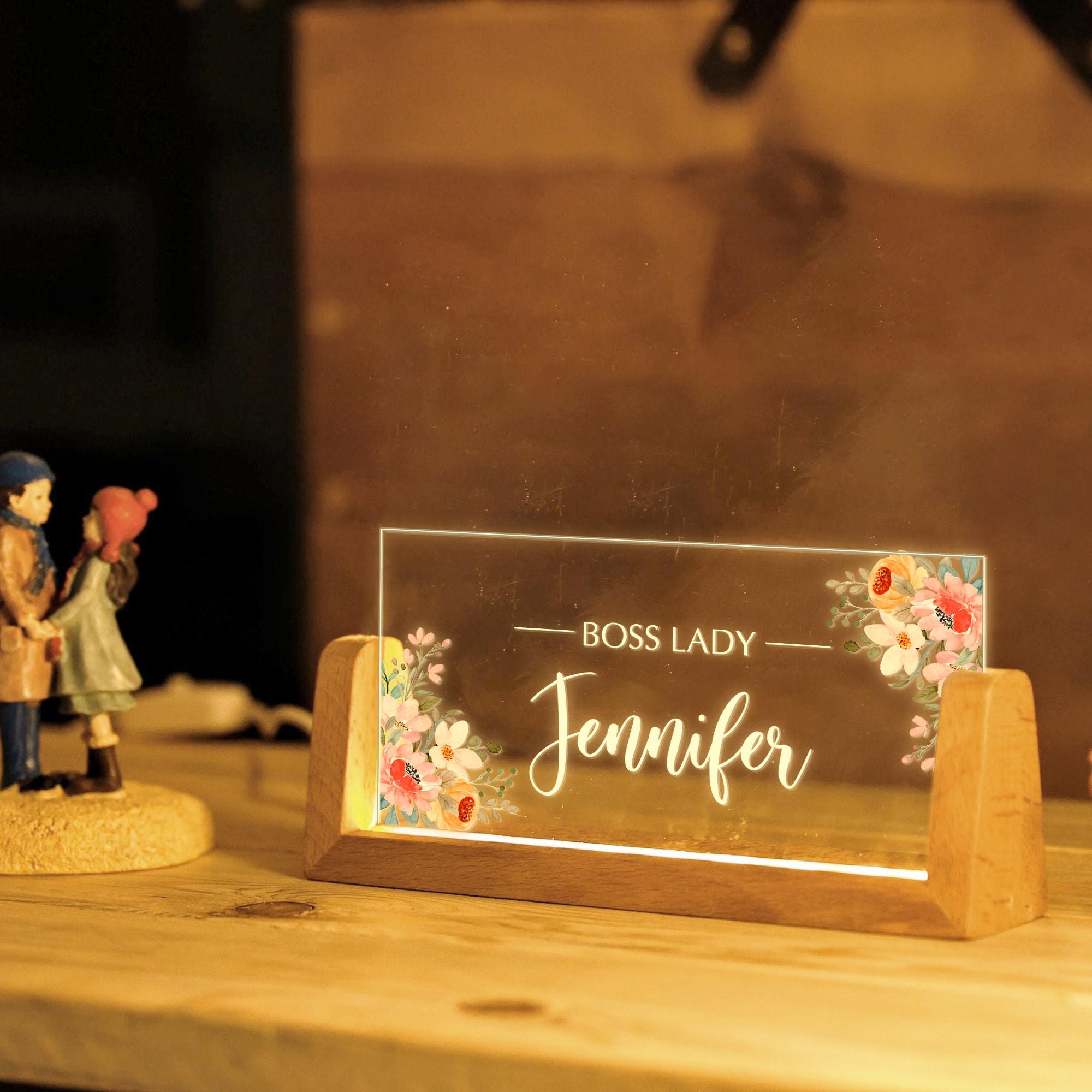 Boss Lady Desk Name Plate, Boss Lady Gift, Boss Gift for Women, Coworker Gift, Gift for Boss Female,Gift for My Boss,Gift for Female Manager