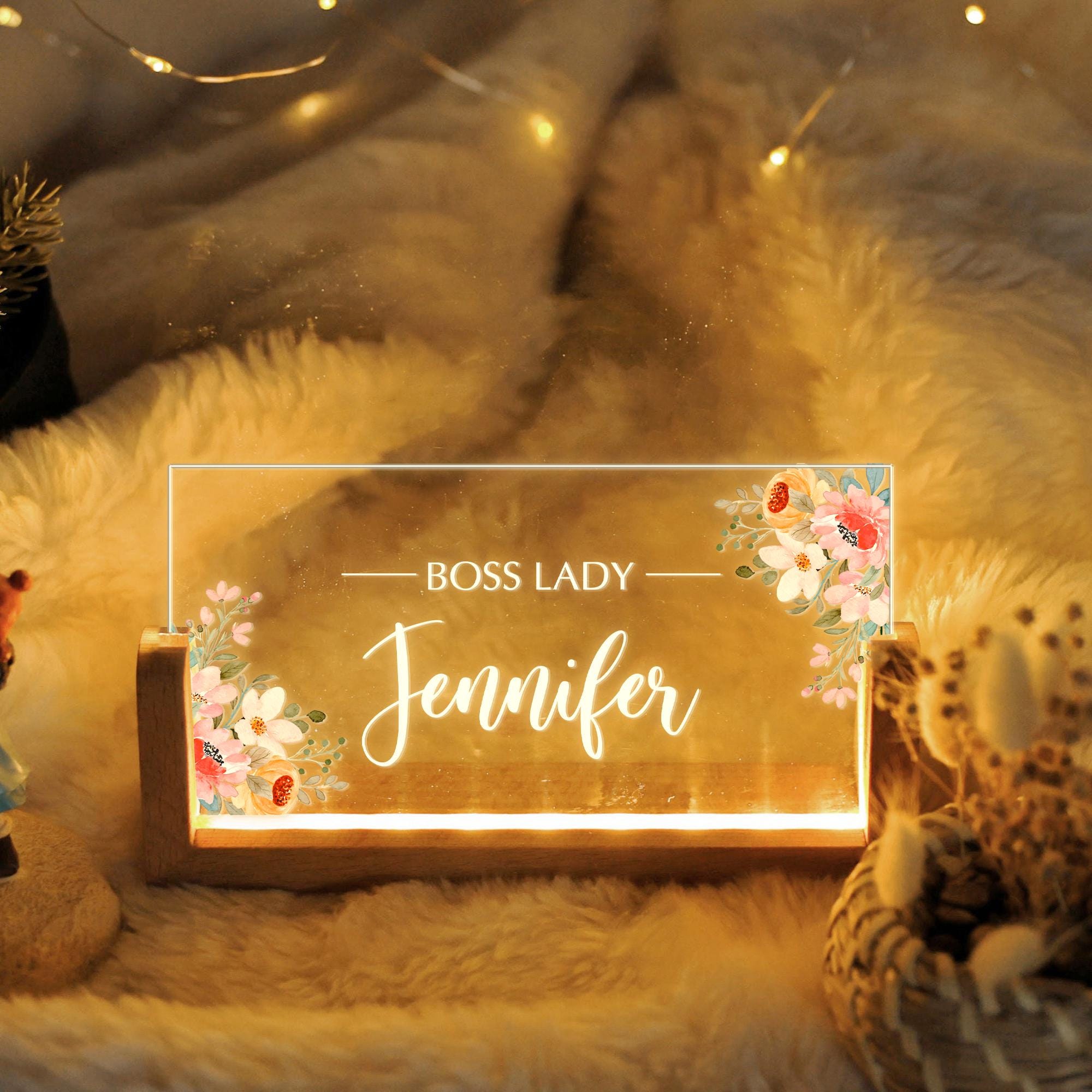 Boss Lady Desk Name Plate, Boss Lady Gift, Boss Gift for Women, Coworker Gift, Gift for Boss Female,Gift for My Boss,Gift for Female Manager