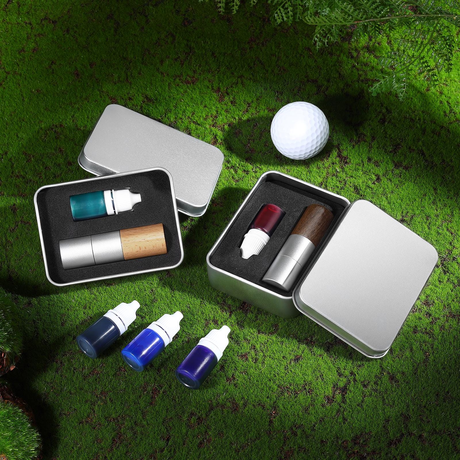 Personalized Logo Icon Golf Stamp with a Metal Box, Father's Day/Birthday/Christmas Gift for Golf Lovers/Team/Coach