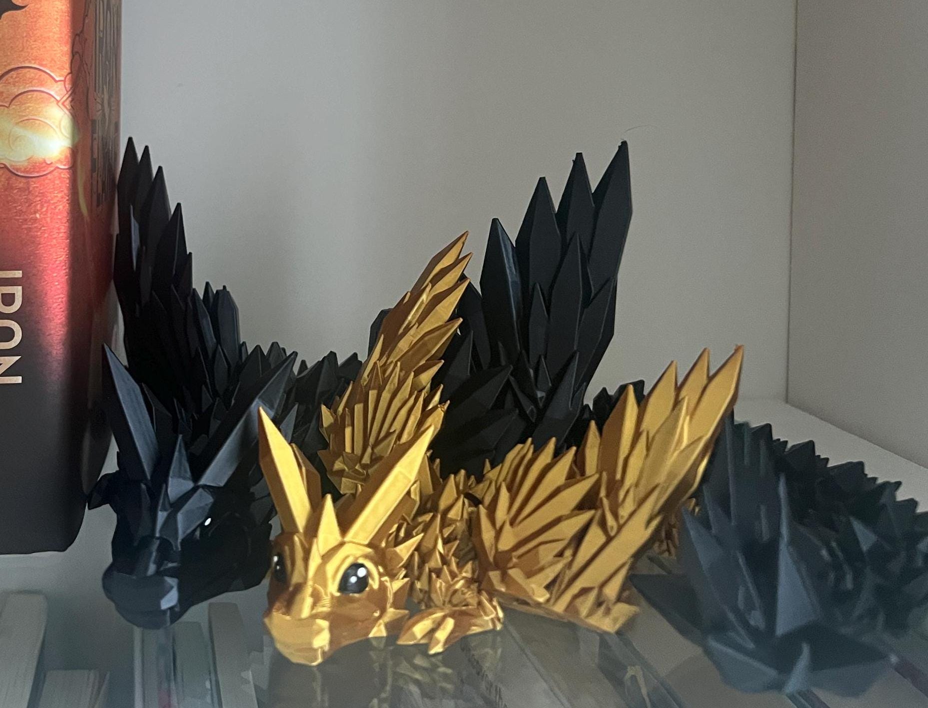 3D Printed Dragon | Articulated Fourth Wing Inspired Dragons | Bookshelf Decor | Fidget Spinner | Tairn Sgaeyl Andarna | Reader Gift Idea