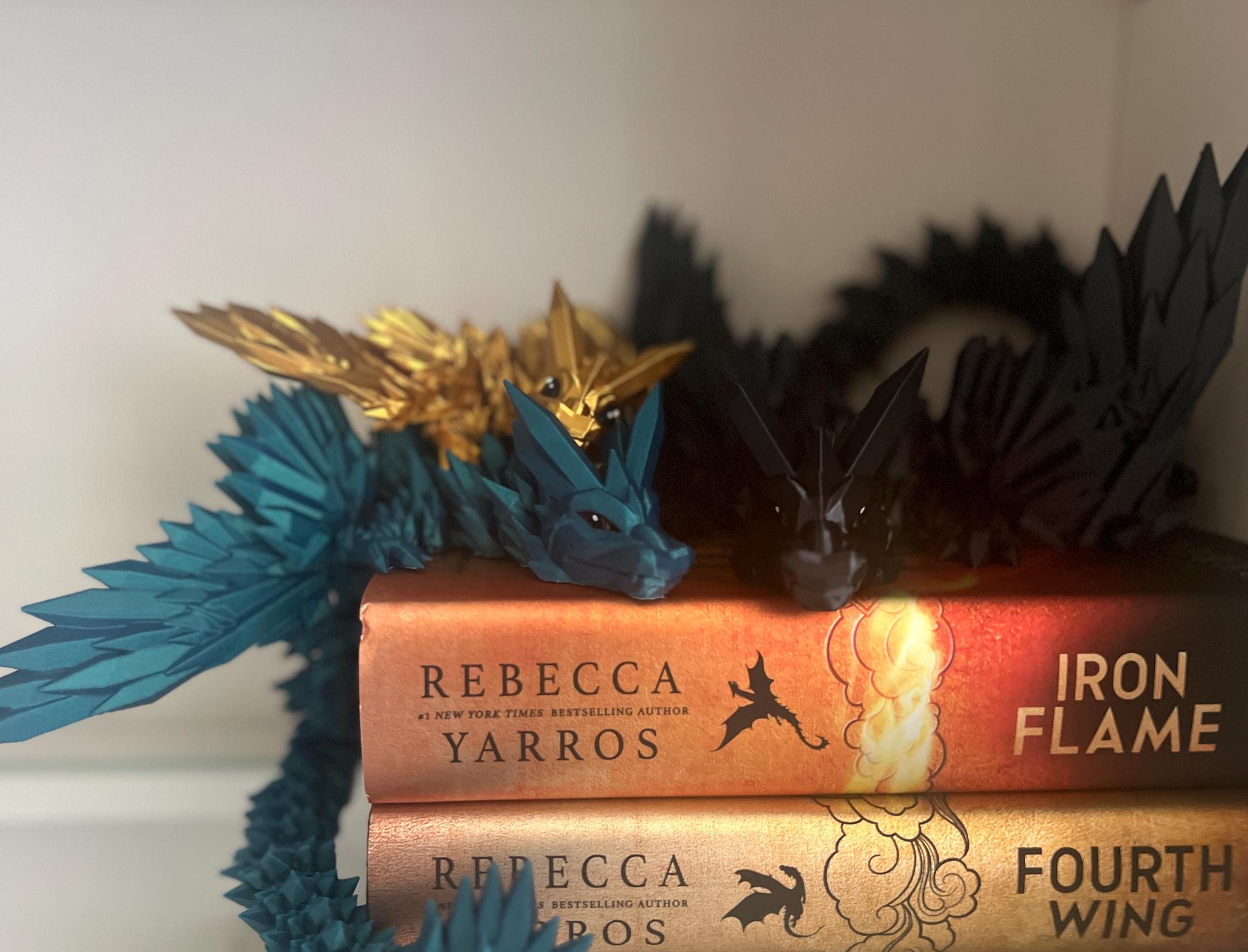 3D Printed Dragon | Articulated Fourth Wing Inspired Dragons | Bookshelf Decor | Fidget Spinner | Tairn Sgaeyl Andarna | Reader Gift Idea