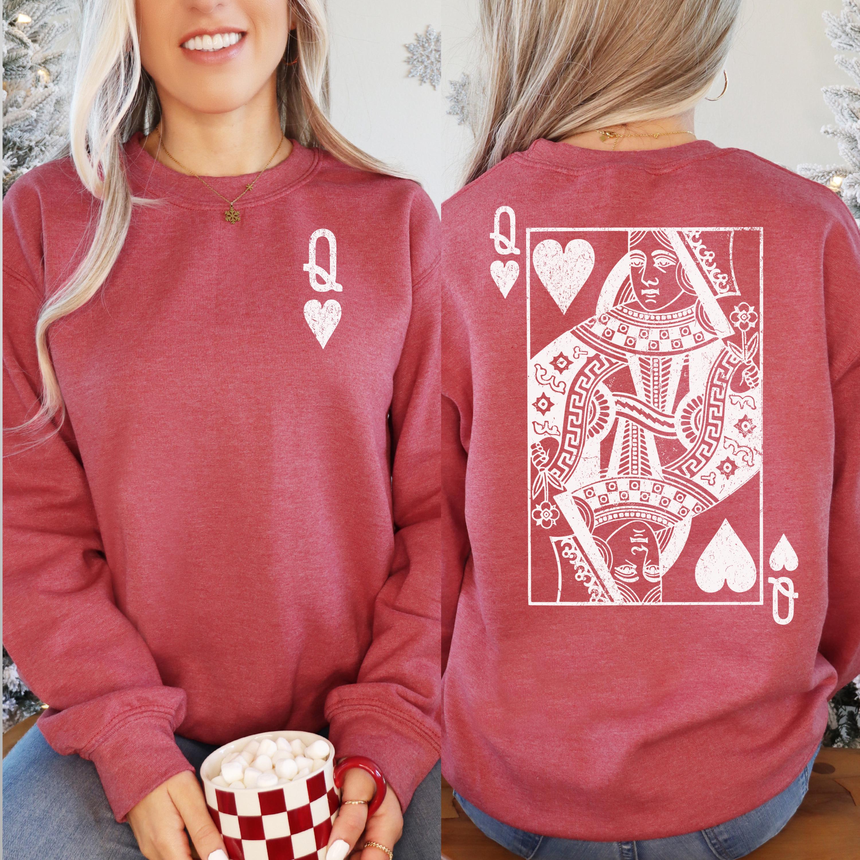 Queen of Hearts Sweatshirt, Funny Valentines Day Sweatshirt, Teacher Valentines Shirt, Nurse Valentines Tshirt Gift, Alice in Wonderland Tee
