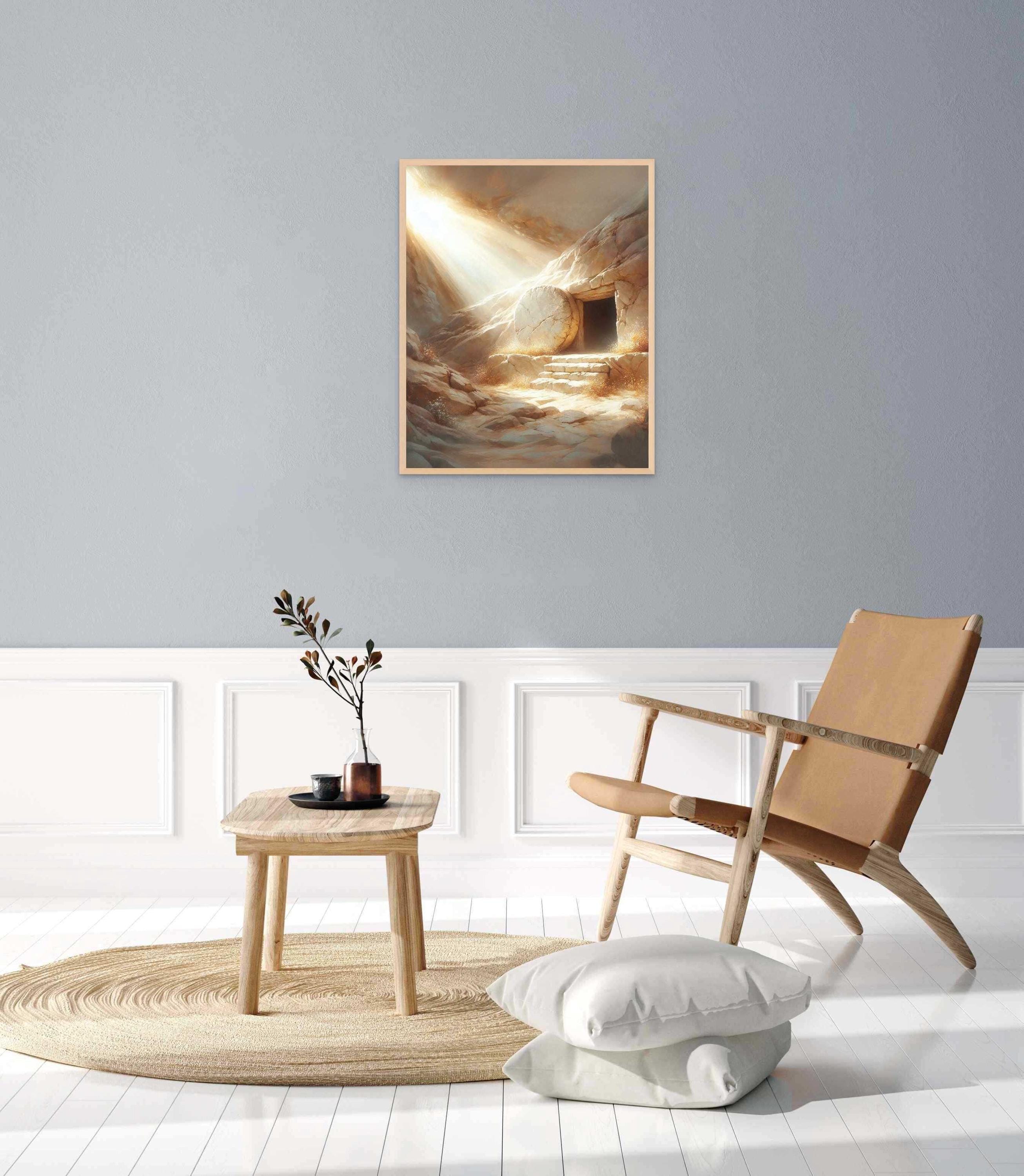 The Tomb is Empty, Christian Painting, Easter Art, Picture of Jesus Resurrection, Catholic Art, Bible Prints, Christian Wall Art, Jesus Art