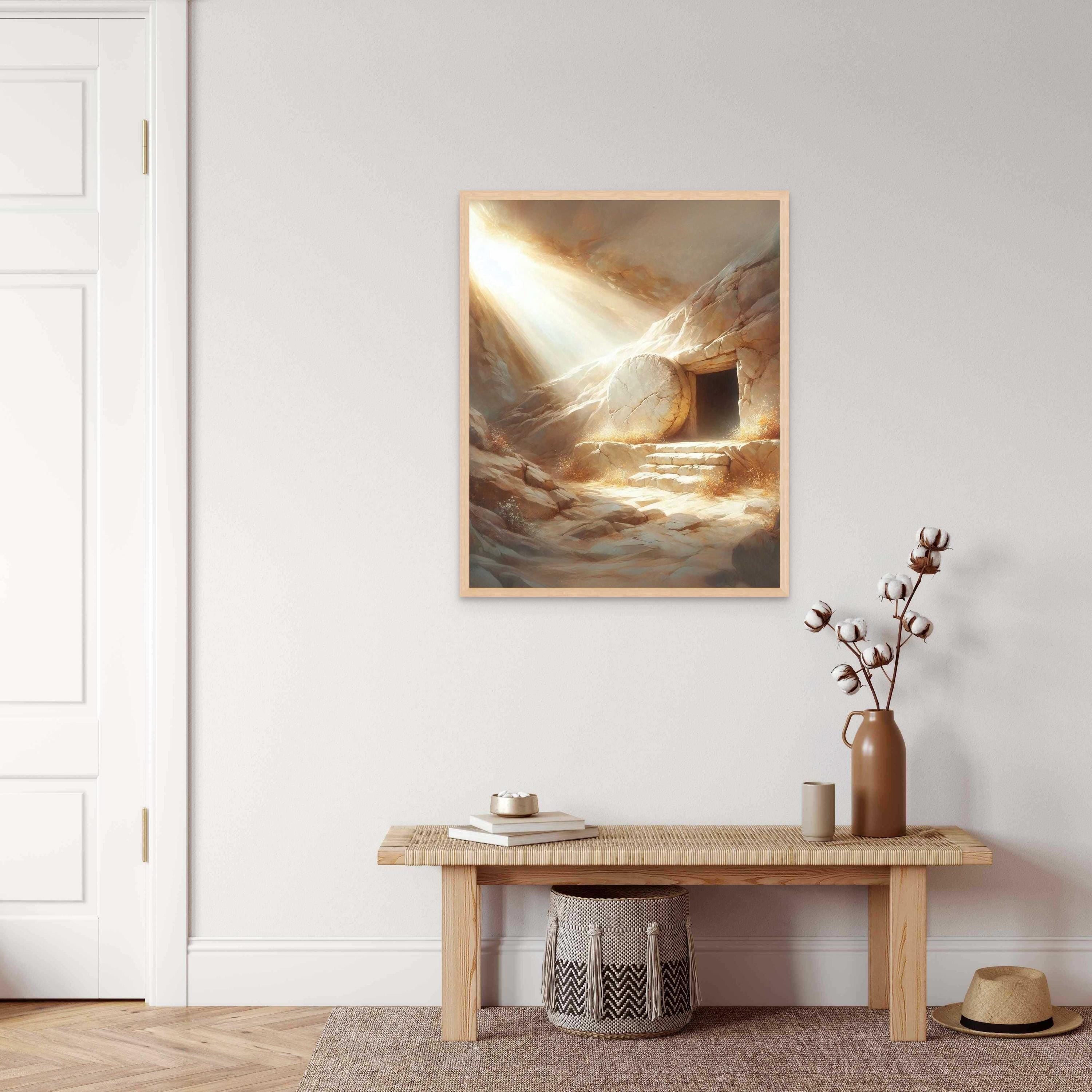 The Tomb is Empty, Christian Painting, Easter Art, Picture of Jesus Resurrection, Catholic Art, Bible Prints, Christian Wall Art, Jesus Art