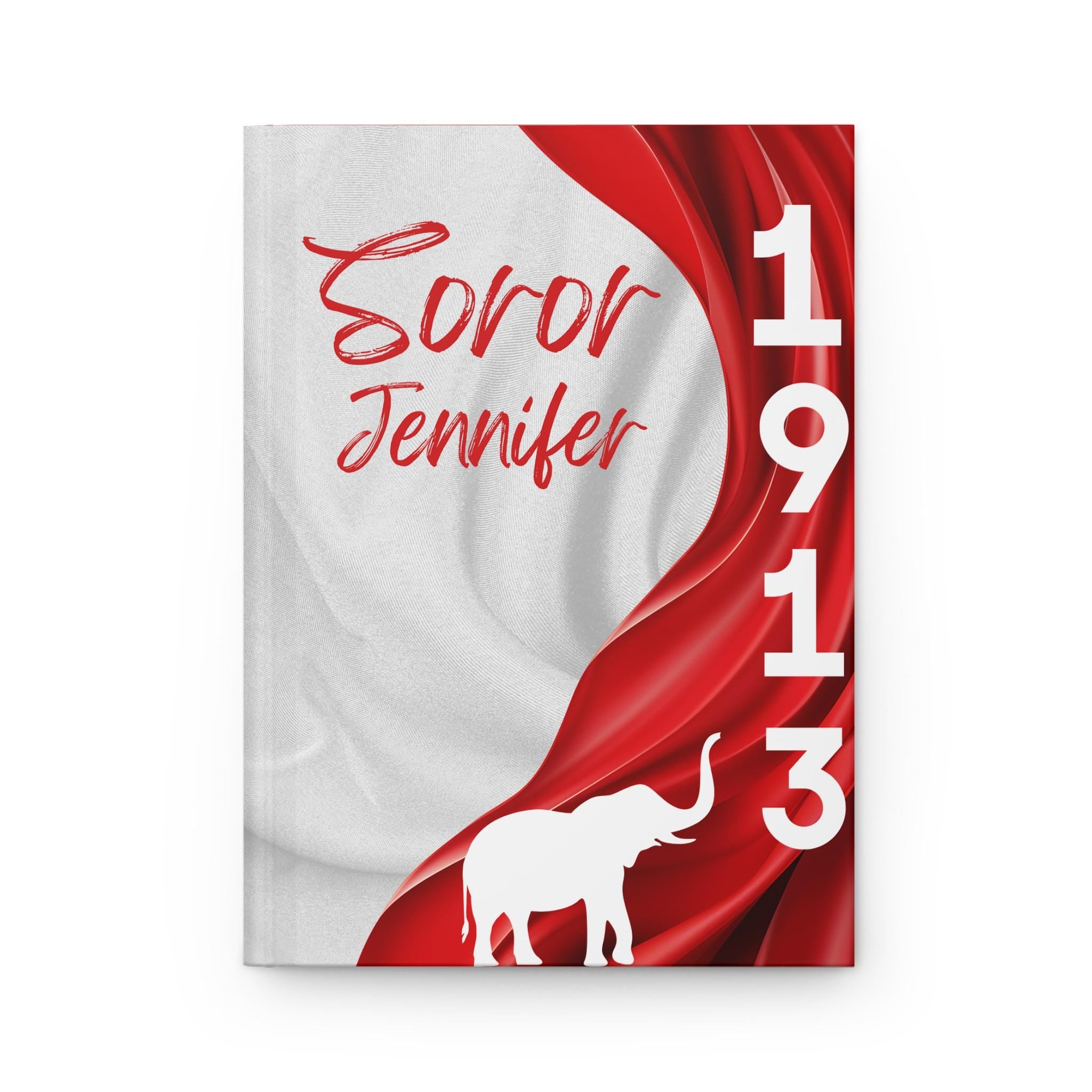 Red & White Notebook, Delta Sigma Theta Gift, Sorority Gift,1913 Diary, Unique Notebook