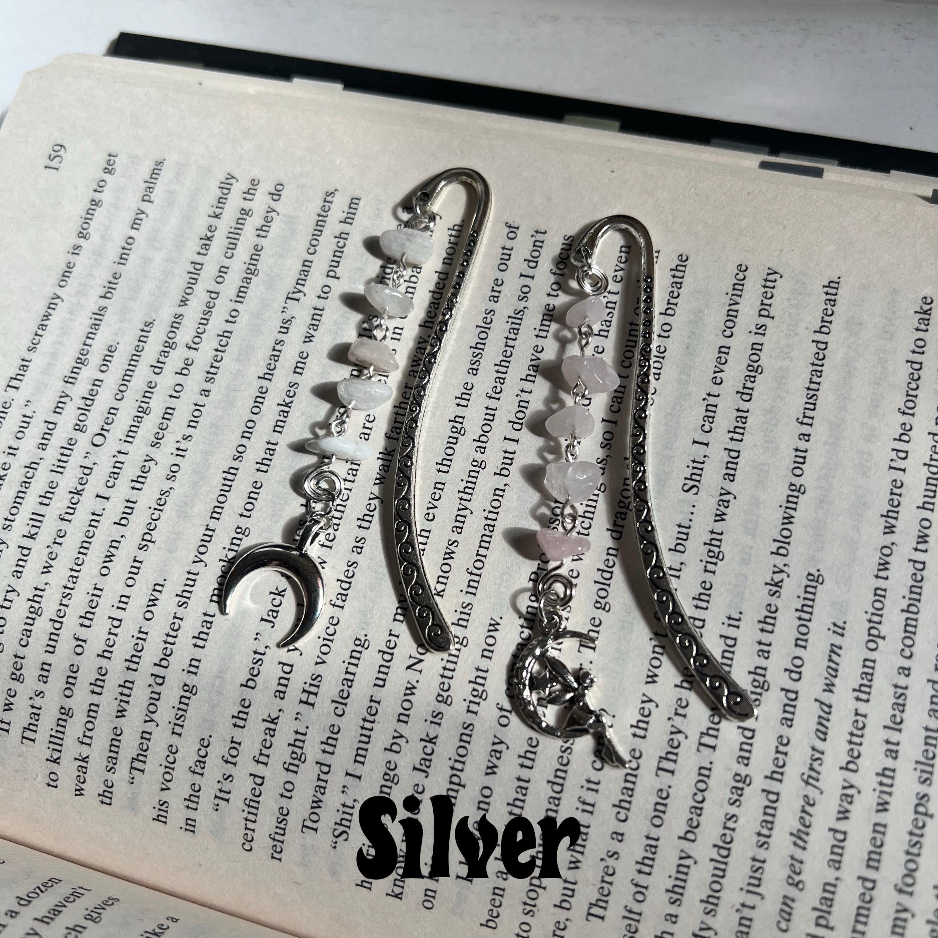 Crystal Hook Bookmark | Dragon | Fairy | Sun and Moon Bookmark | Fantasy Bookmark | Wire Bookmark | Gifts for Readers | Custom Bookmark