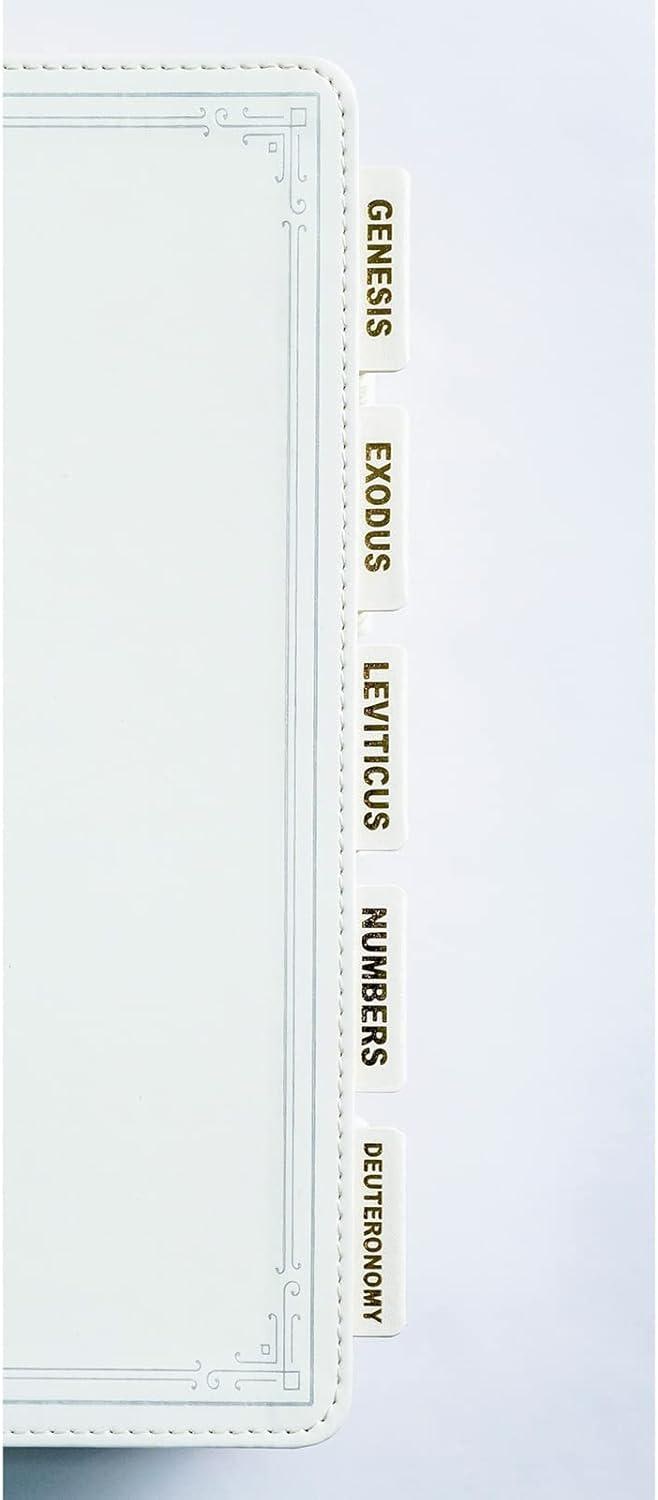 Custom White NRSV Tabbed BIBLE with Tabs Catholic Gift for Her Mom Women Girls Men Him Boys Confirmation Baptism Communion Birthday Grandpa