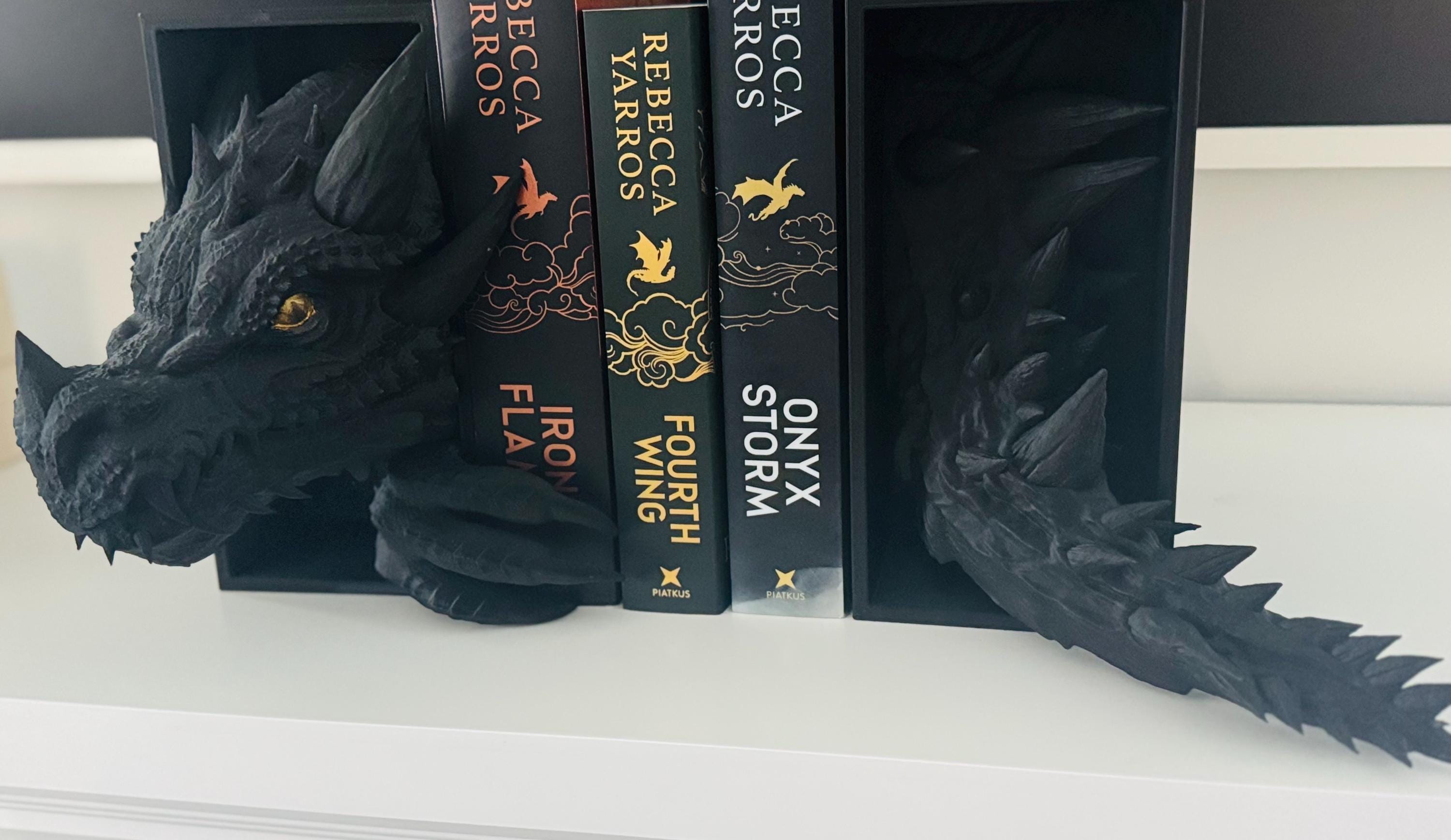 Tairn Dragon Book Nook 3d Printed Fantasy Bookshelf Bookish Fourth Wing Iron Flame Onyx Storm