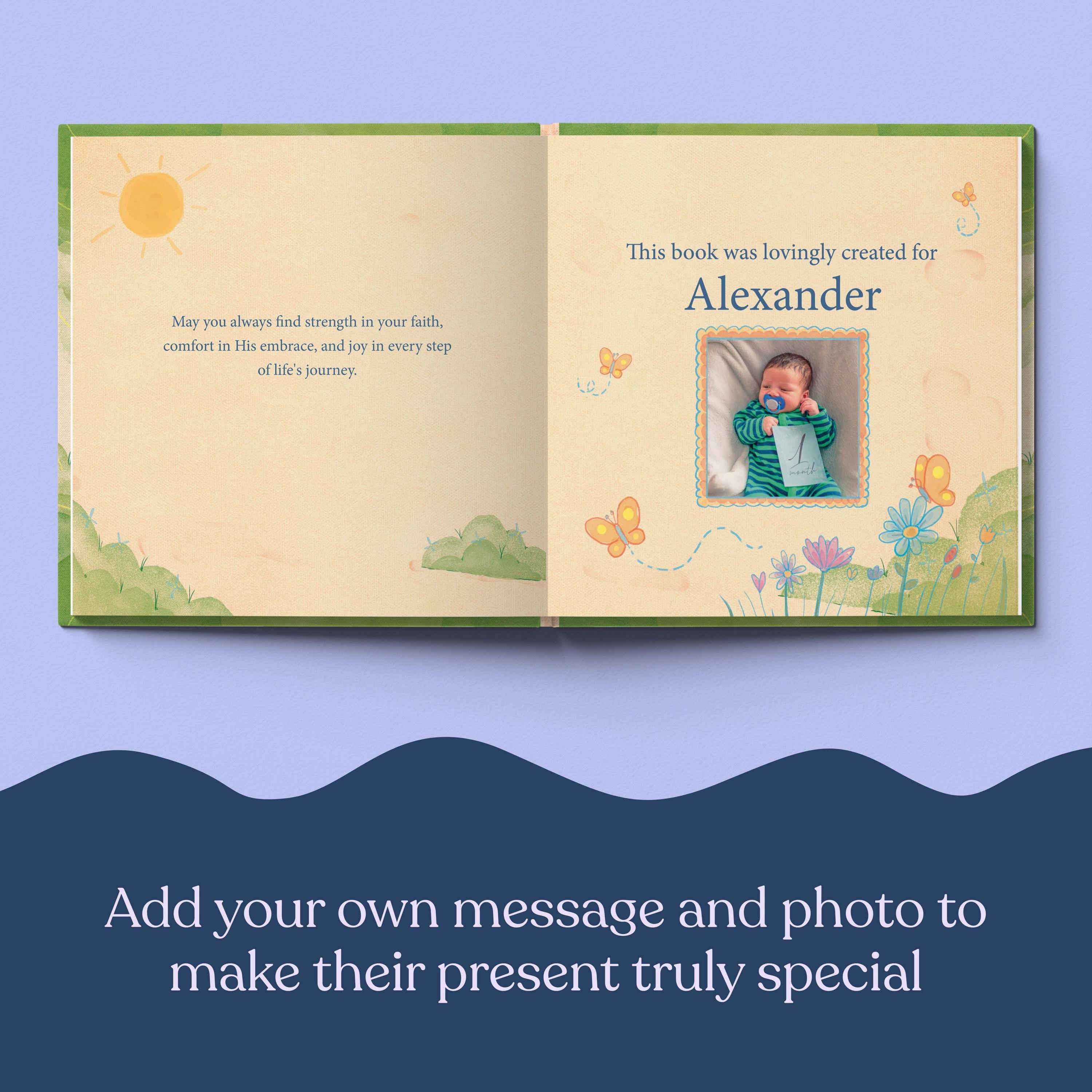 Baptism Gift, Christening Gift, Personalized Bible Verse, God's Promises, Boy or Girl Baptism Gift, Baby Dedication Gift, Baptism Keepsake