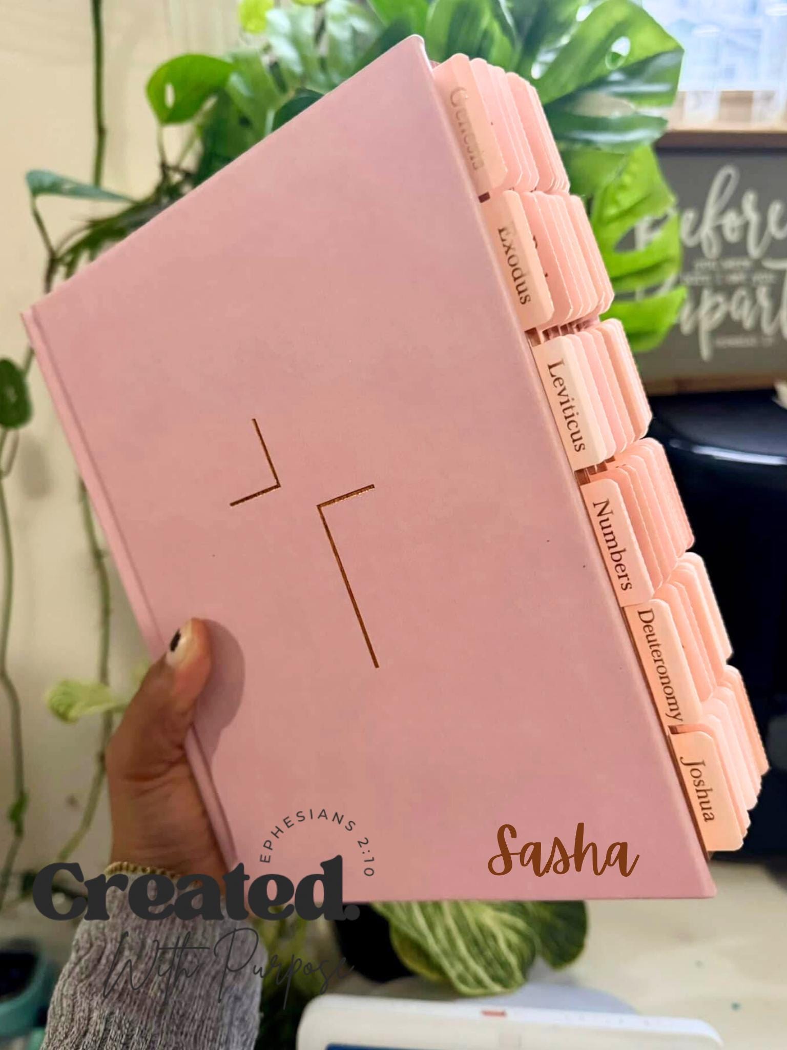 pink NIV JESUS BIBLE, Bible with tabs, personalized gifts, pink hard cover