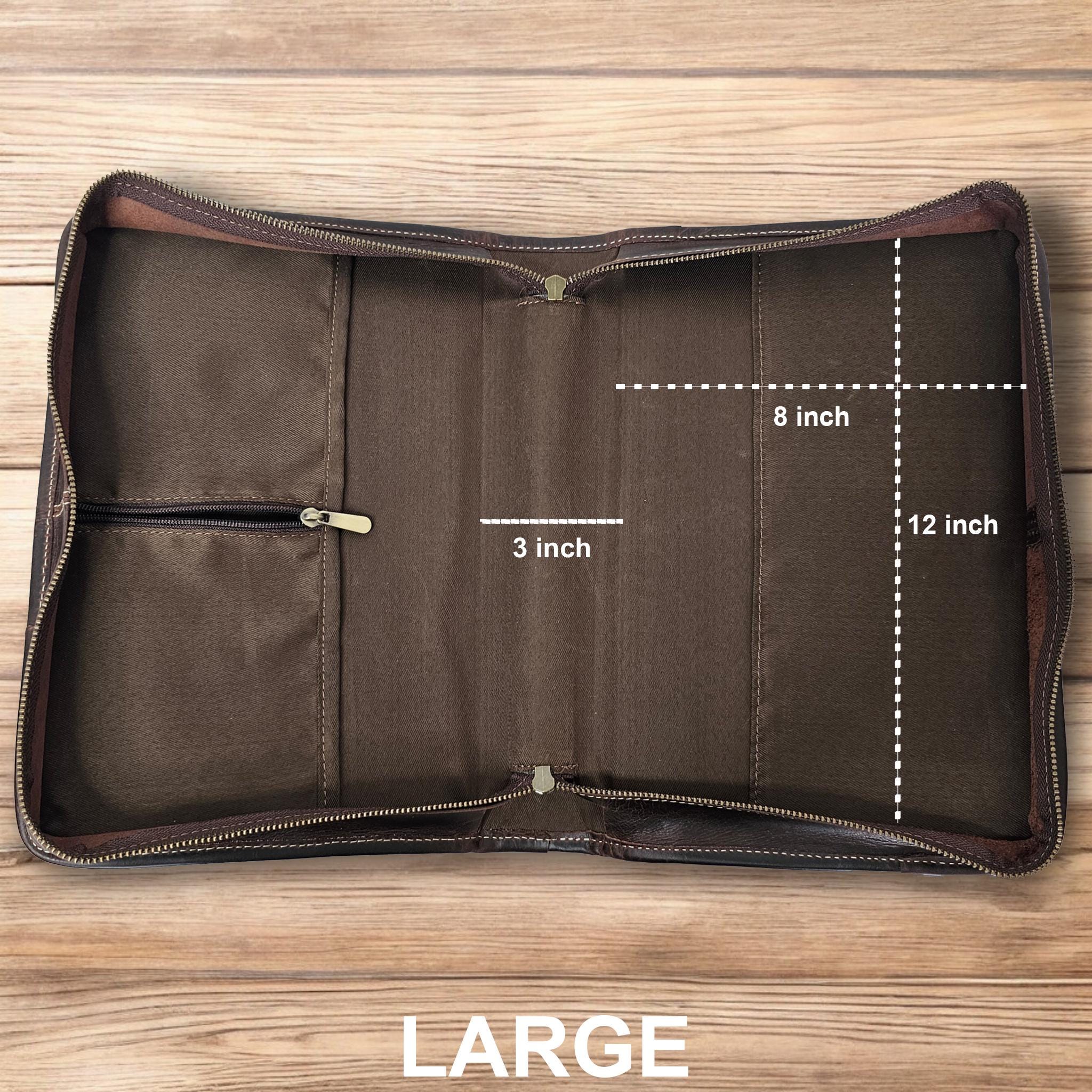 Personalized Leather Bible Cover, Religious Gifts, Engraved Bible Cover Zipper, Bible Cover with Handle, Bible Case, Monogrammed Bible Cover