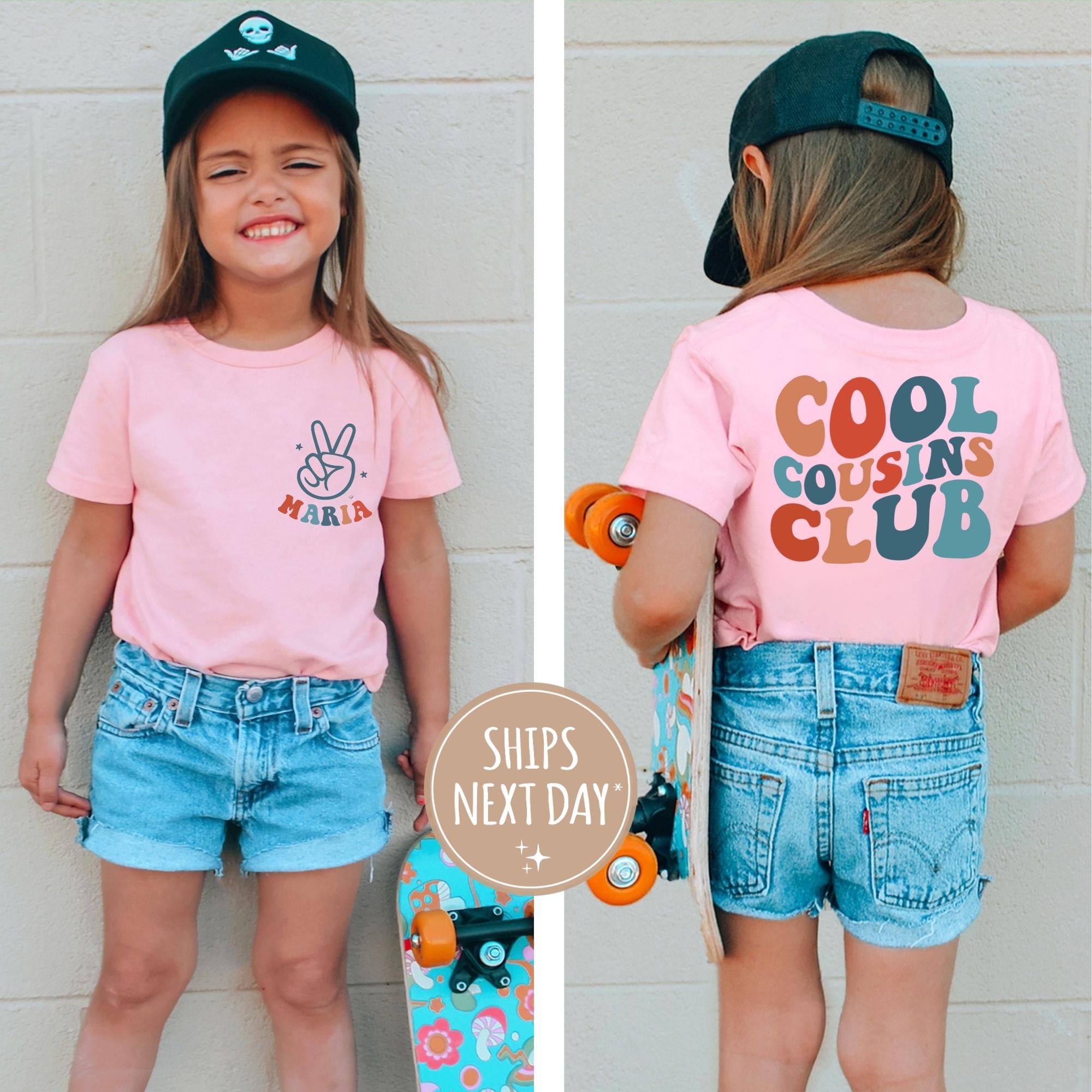 Personalized Cool Cousin Club Shirt, Custom Cousin Crew Kids Shirt, Cousin Matching Shirt, Family Reunion Outfit, Retro Style Toddler Shirt