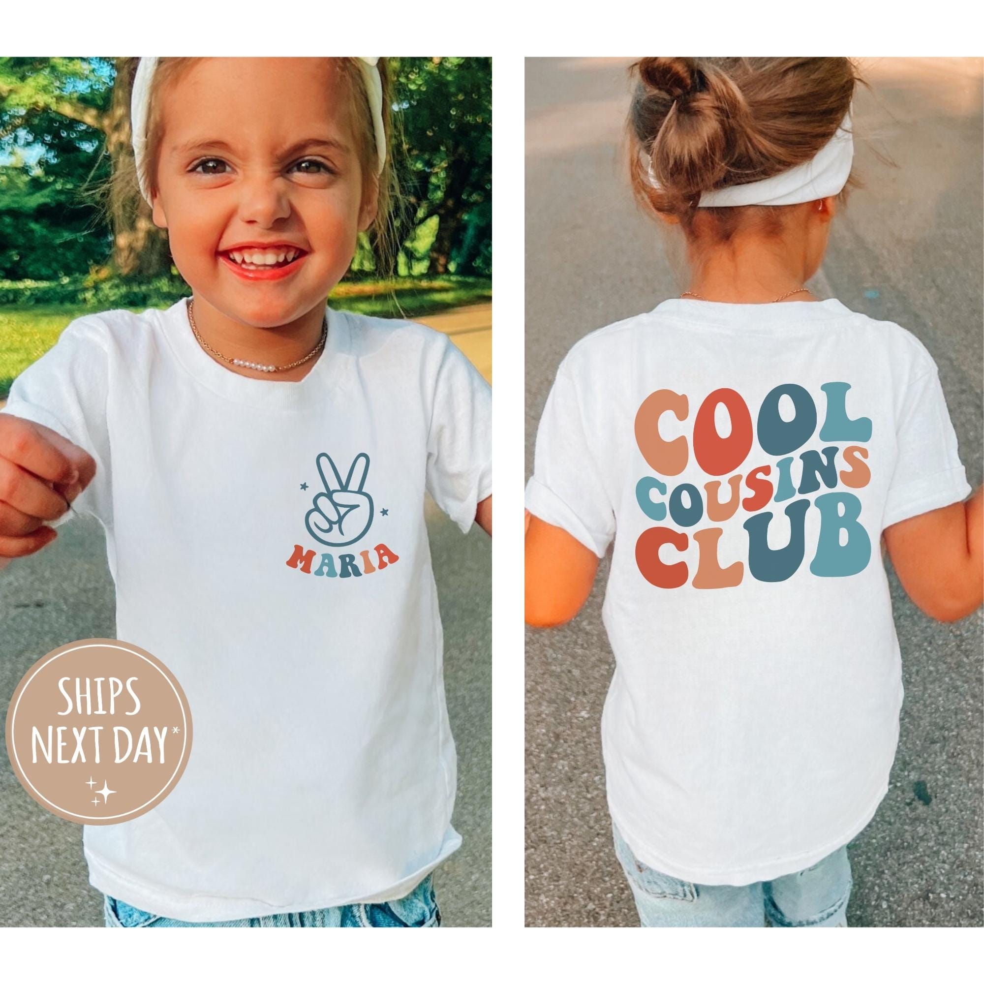 Personalized Cool Cousin Club Shirt, Custom Cousin Crew Kids Shirt, Cousin Matching Shirt, Family Reunion Outfit, Retro Style Toddler Shirt
