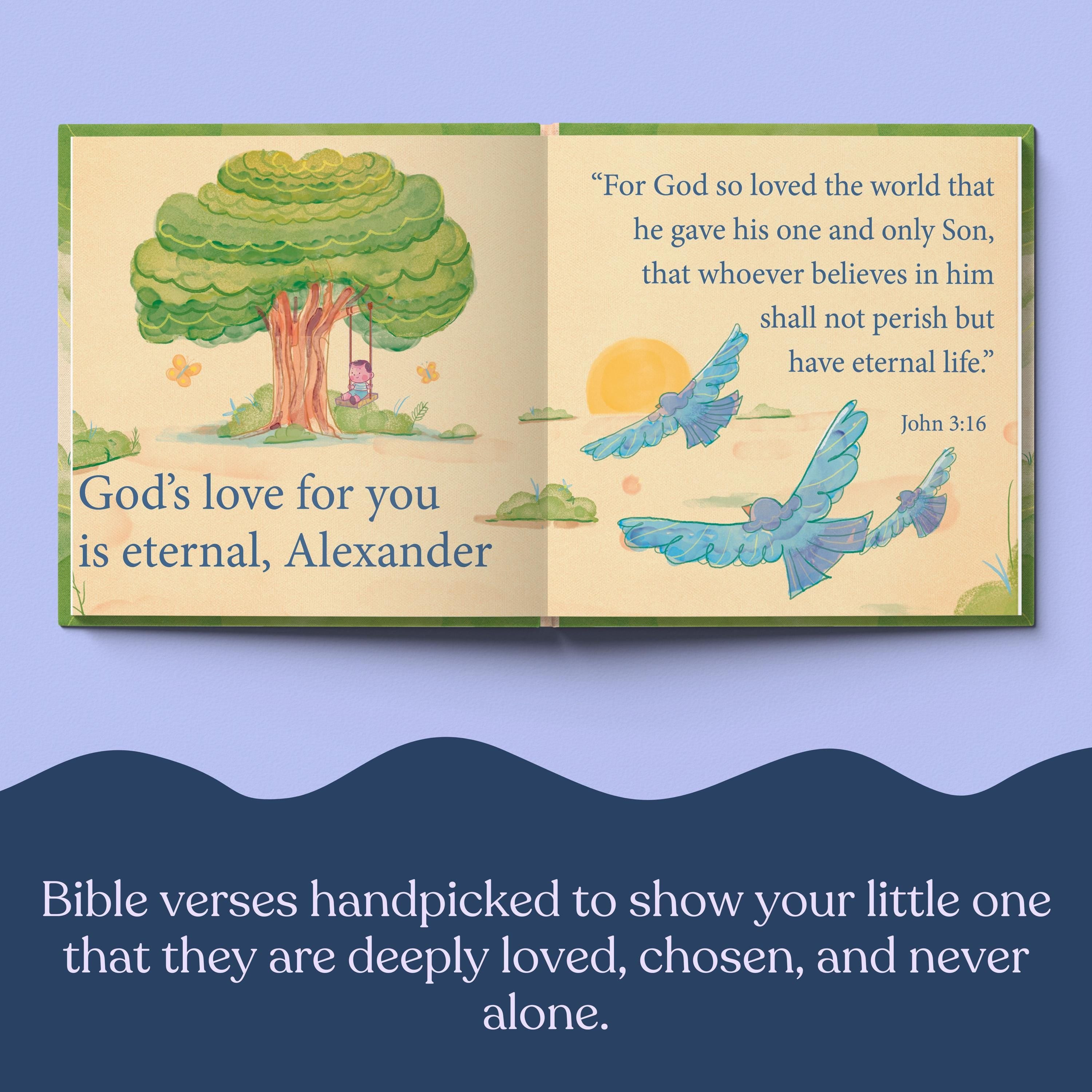 Baptism Gift, Christening Gift, Personalized Bible Verse, God's Promises, Boy or Girl Baptism Gift, Baby Dedication Gift, Baptism Keepsake