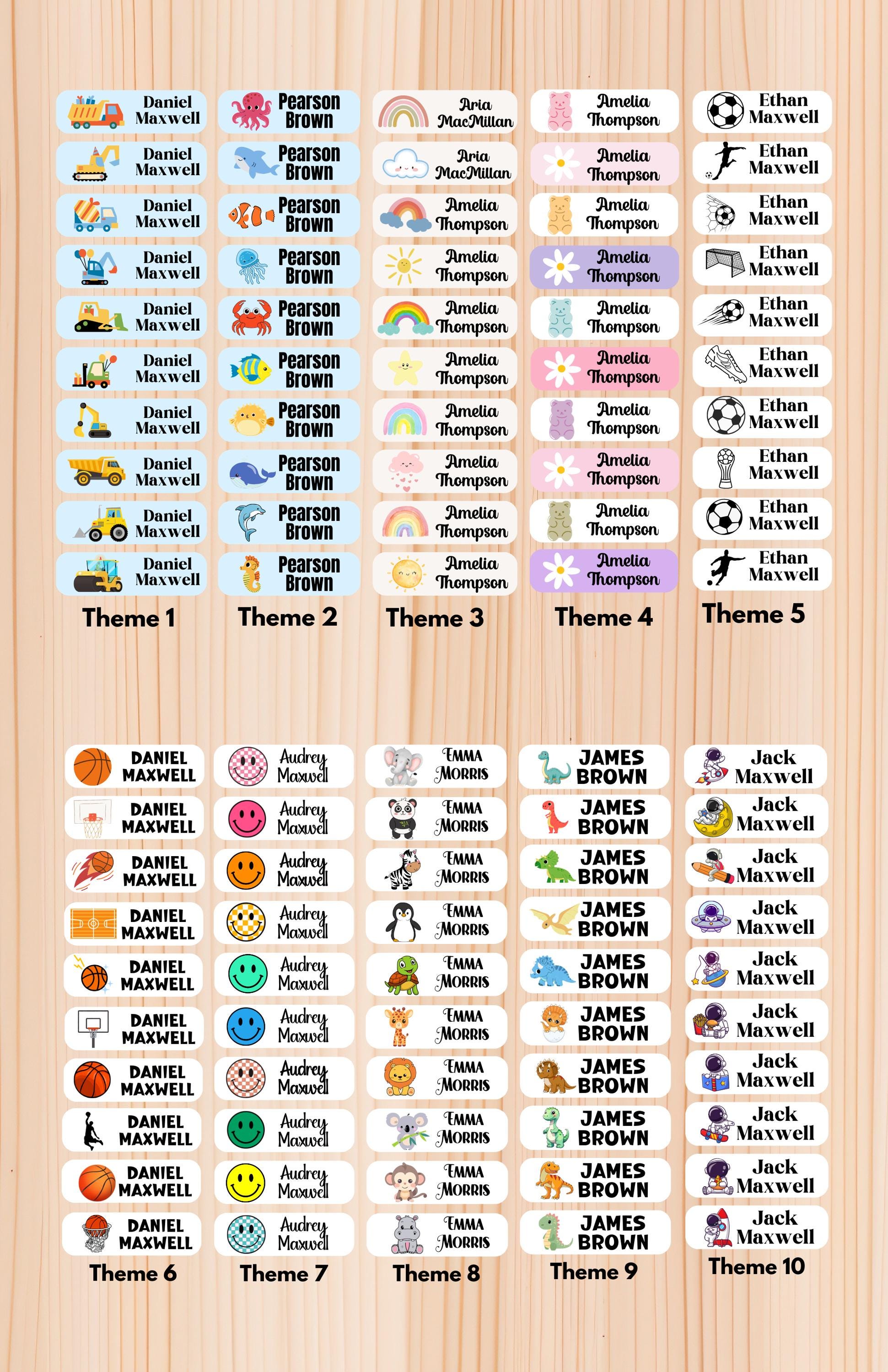 102 Waterproof Daycare Labels, Dishwasher Safe , Iron on, Summer camp name labels, School Supply, Customized Labels, Water bottle name label