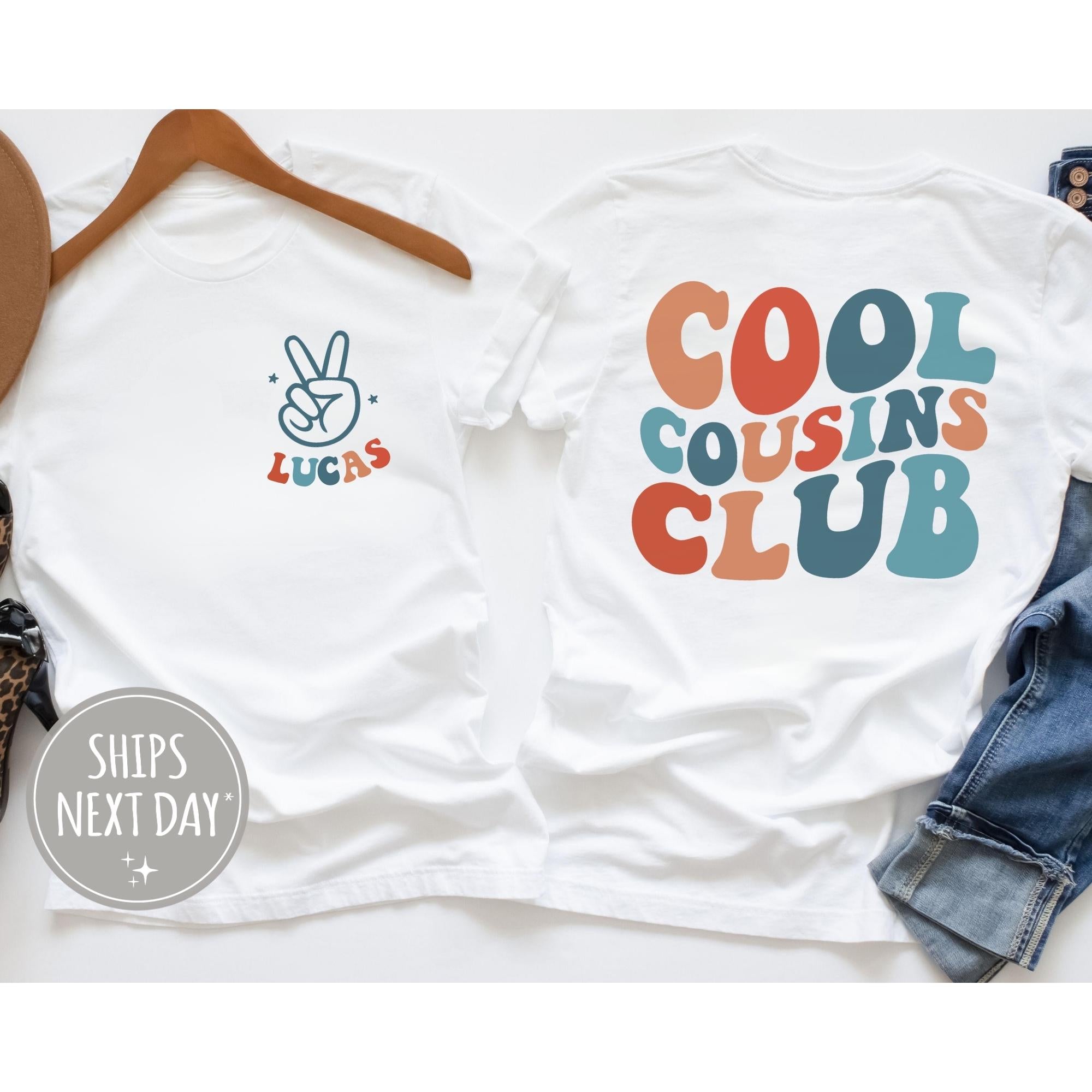 Personalized Cool Cousin Club Shirt, Custom Cousin Crew Kids Shirt, Cousin Matching Shirt, Family Reunion Outfit, Retro Style Toddler Shirt