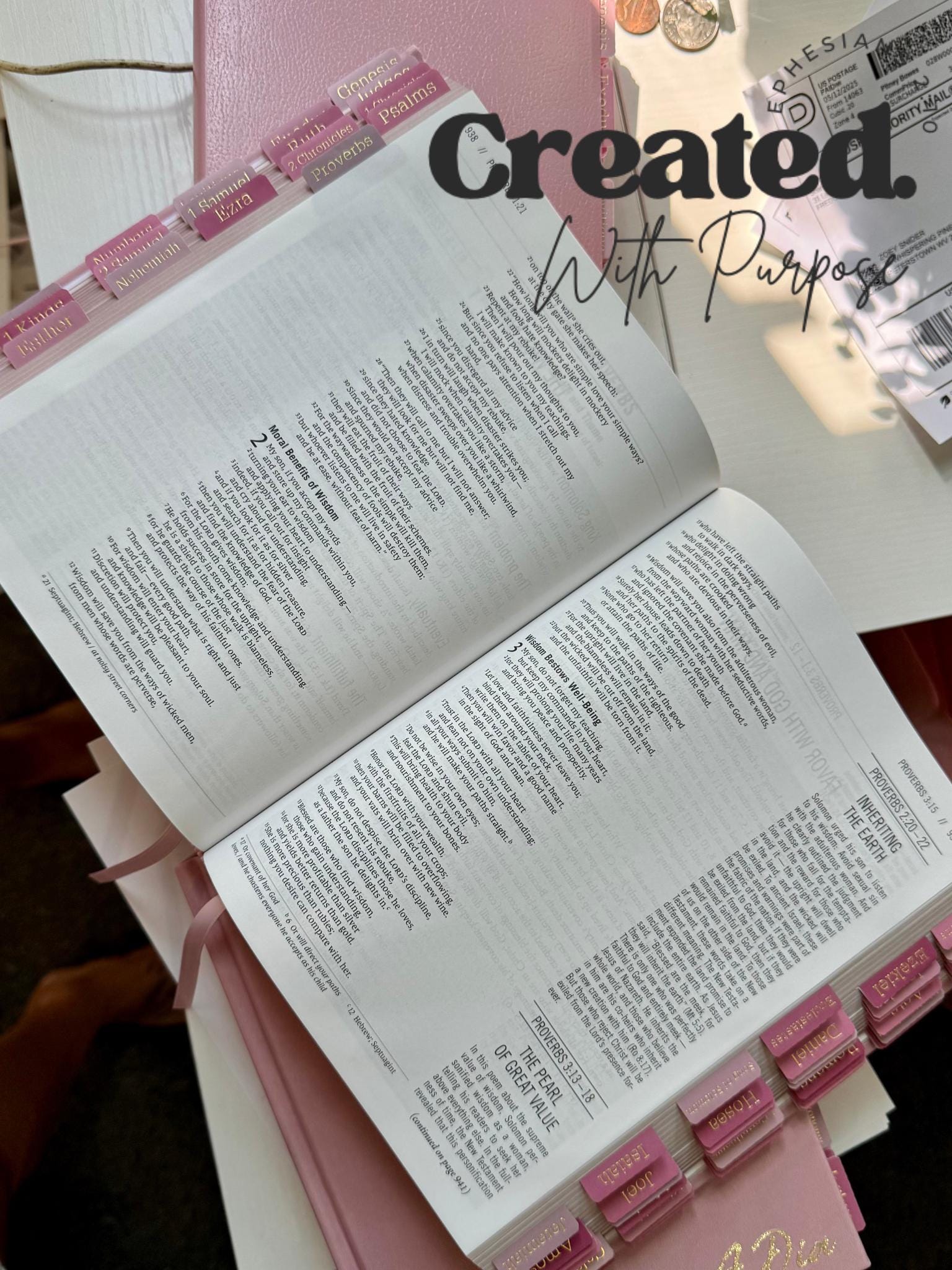 pink NIV JESUS BIBLE, Bible with tabs, personalized gifts, pink hard cover