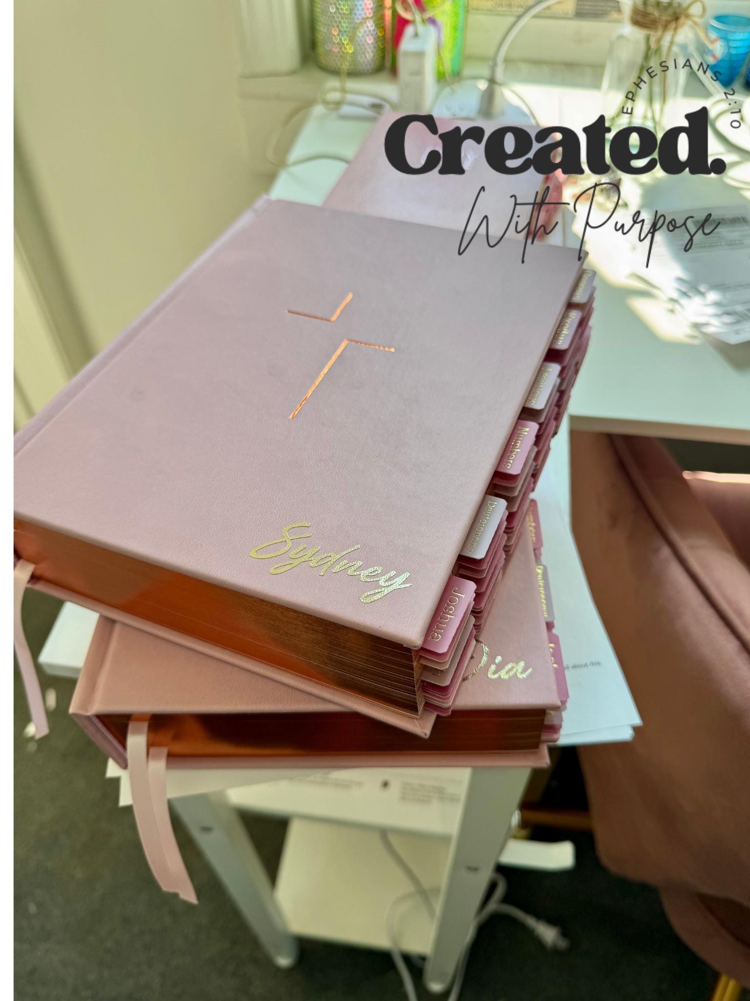 pink NIV JESUS BIBLE, Bible with tabs, personalized gifts, pink hard cover