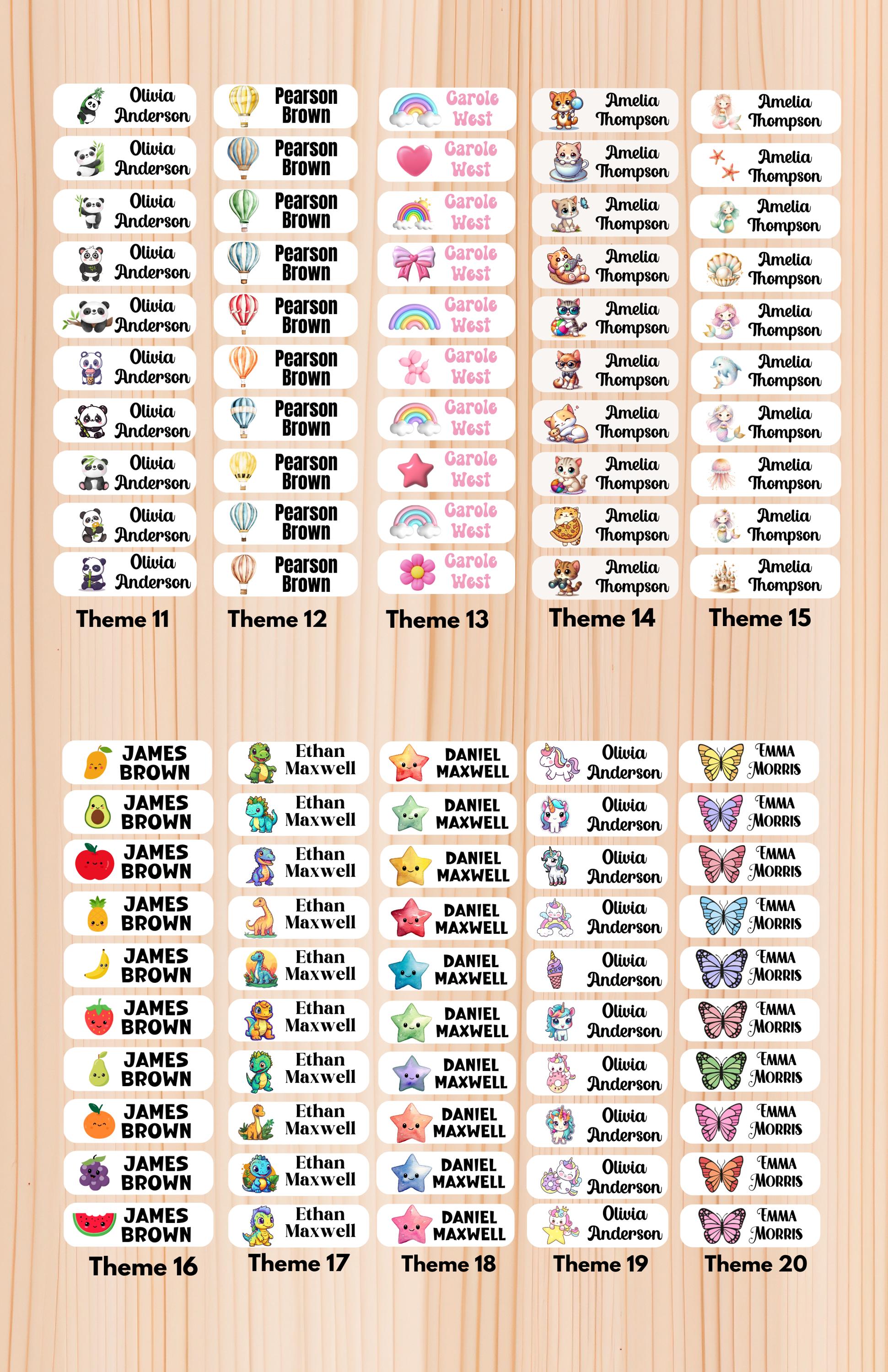 102 Waterproof Daycare Labels, Dishwasher Safe , Iron on, Summer camp name labels, School Supply, Customized Labels, Water bottle name label