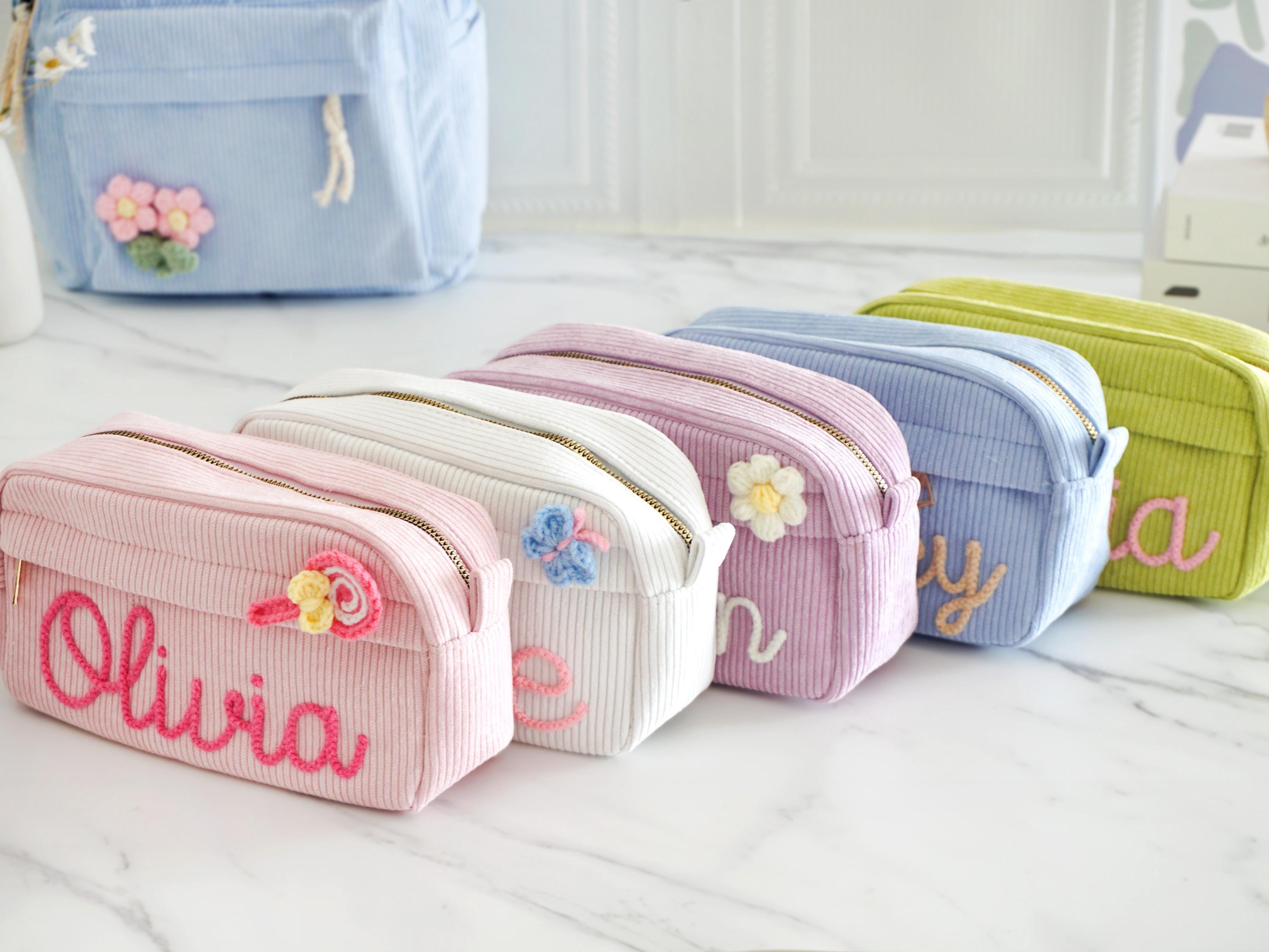 Personalized Pencil Case, Back To School Gift, Custom Name Corduroy Pencil Case For Kids, Girls Pencil Pouch, Girls /Boys Birthday Gift