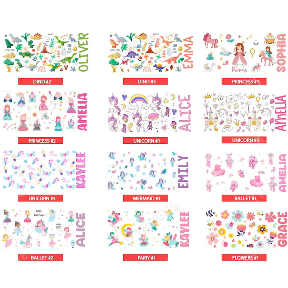 Custom Kids Water Bottle, Personalized Toddler Tumbler with Name, Children Back to School Thermos / Stainless Steel Cup for Boy and Girls