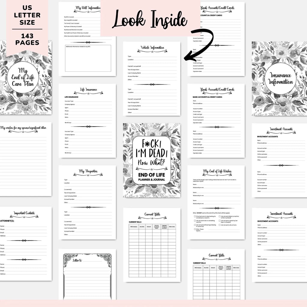 Fxck I'm Dead, End Of Life Planner