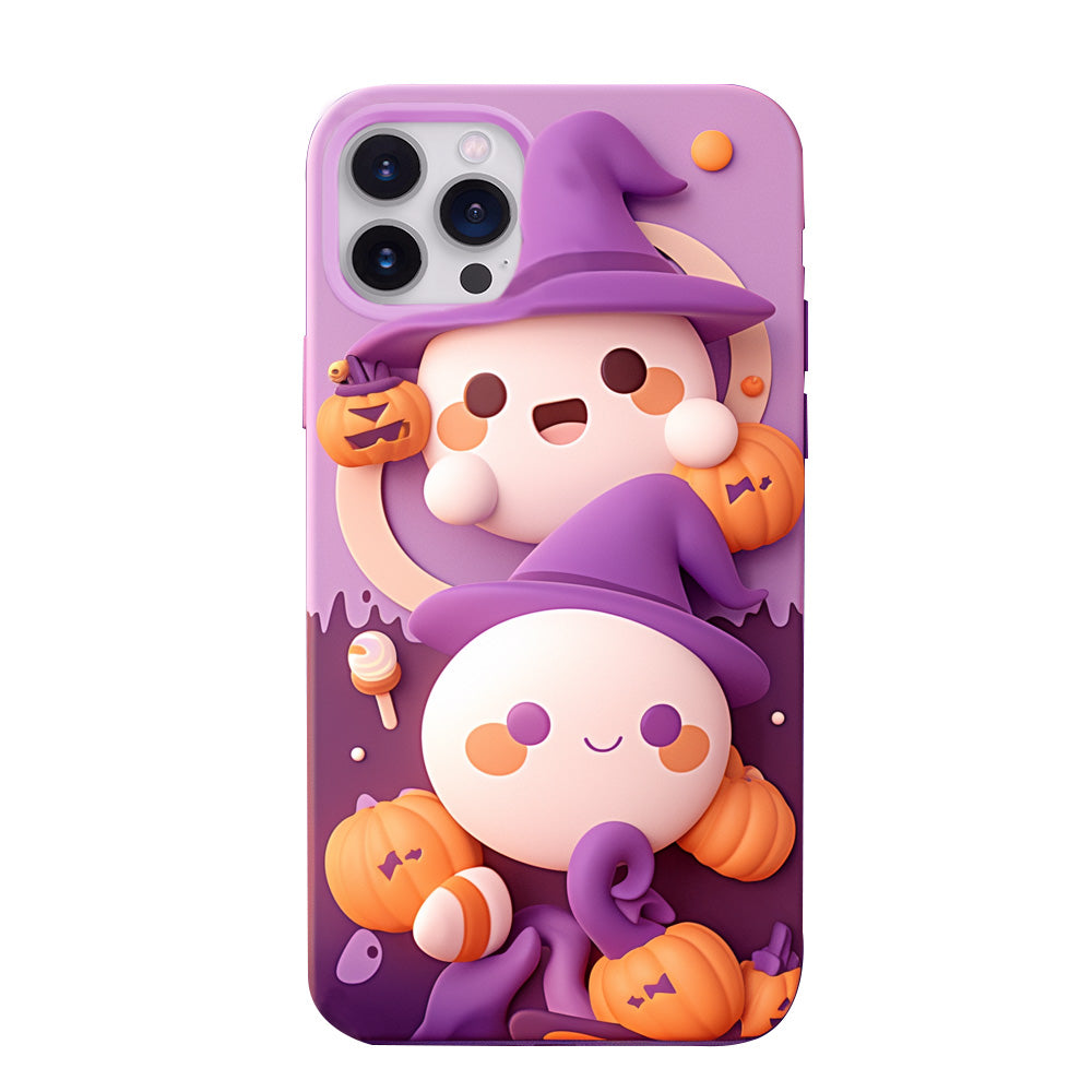 Halloween Ghost  and Pumpkin Phone Case,iPhone,Samsung,Google Pixel