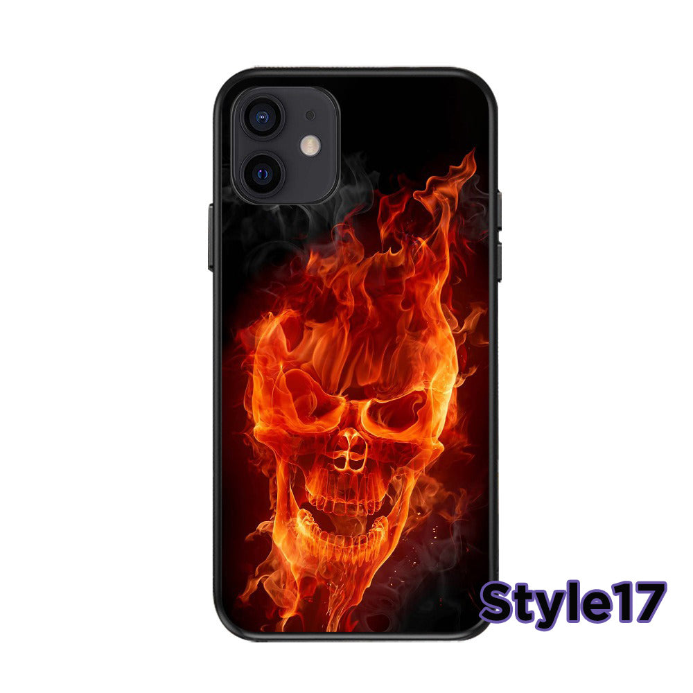Skeleton Skull Design Phone Case,Multiple Styles Available,Halloween Vibes,iPhone, Pixel, Samsung