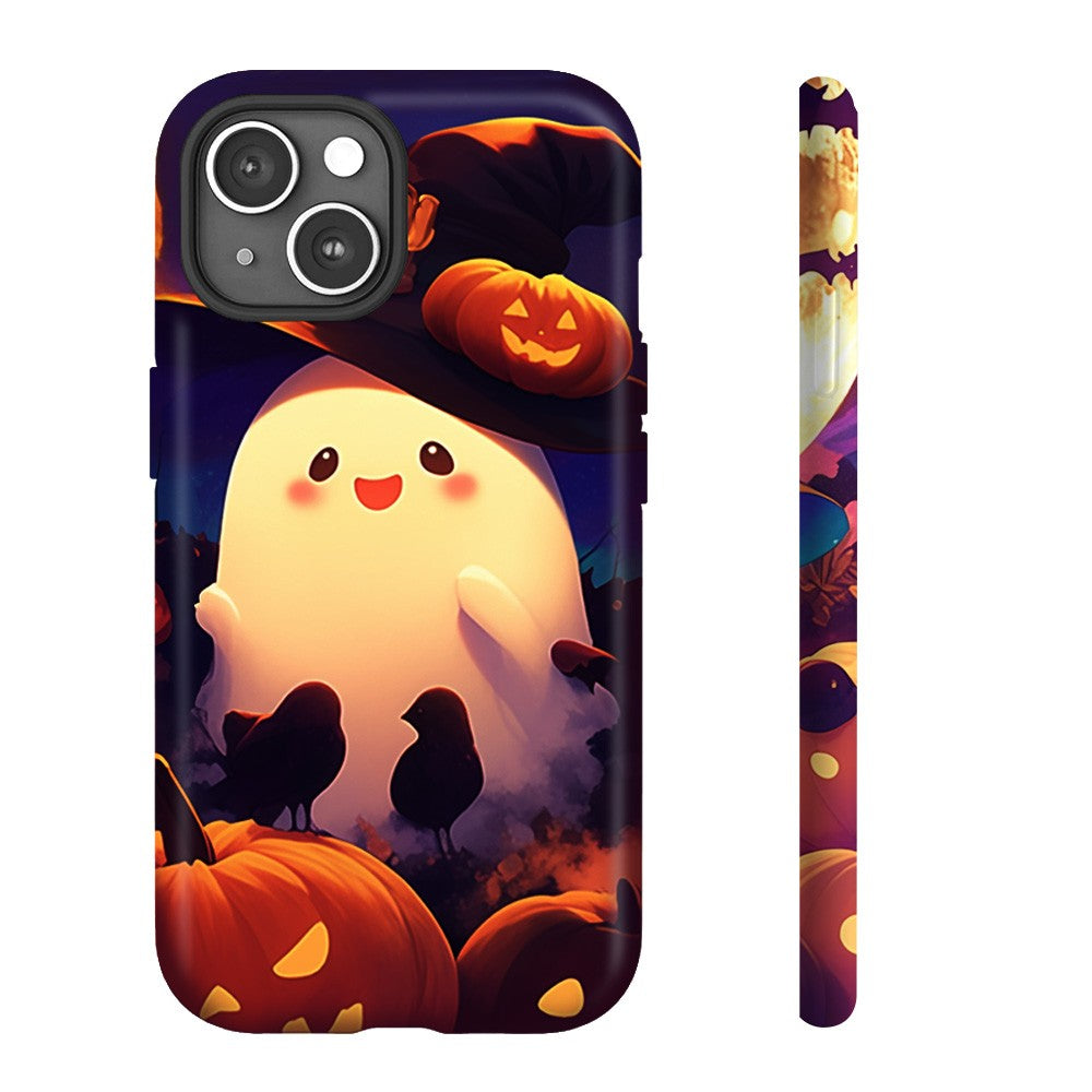 Halloween Ghosts and Pumpkins Phone Case, Playful Design ,iPhone, Pixel, Samsung