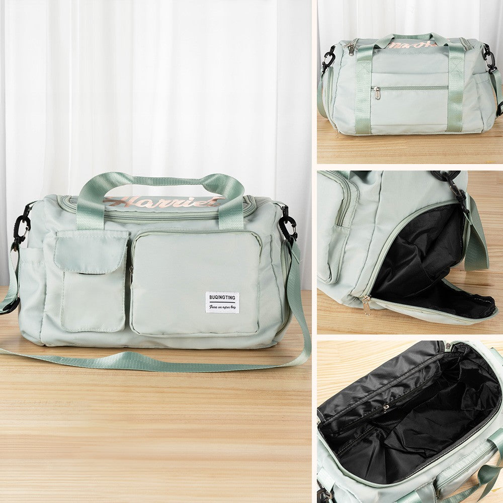 Personalized Name Multi-compartment Waterproof Weekender Bag with Shoulder Strap, Overnight Duffel Bag, Birthday/Back to School/Weekend Gift for Women