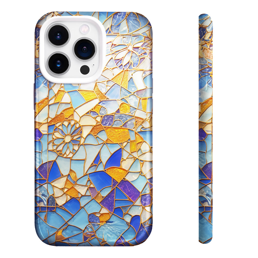 Mosaic Art Style Custom Phone Case,Unique Geometric Pattern for iPhone, Samsung Galaxy, Google Pixel