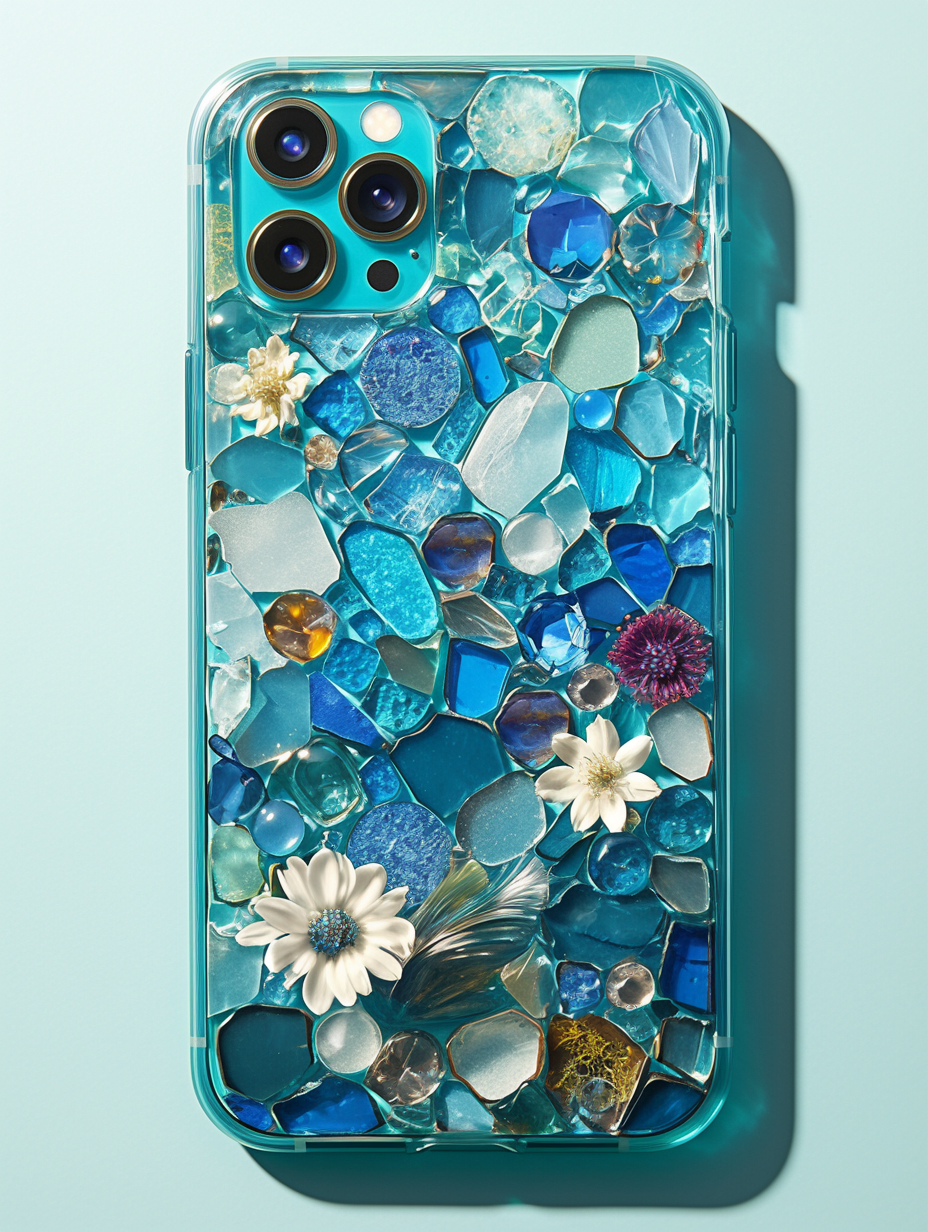 3D Mosaic Glass Texture Phone Case for iPhone, Samsung Galaxy, Google Pixel