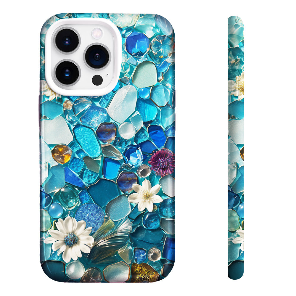 3D Mosaic Glass Texture Phone Case for iPhone, Samsung Galaxy, Google Pixel