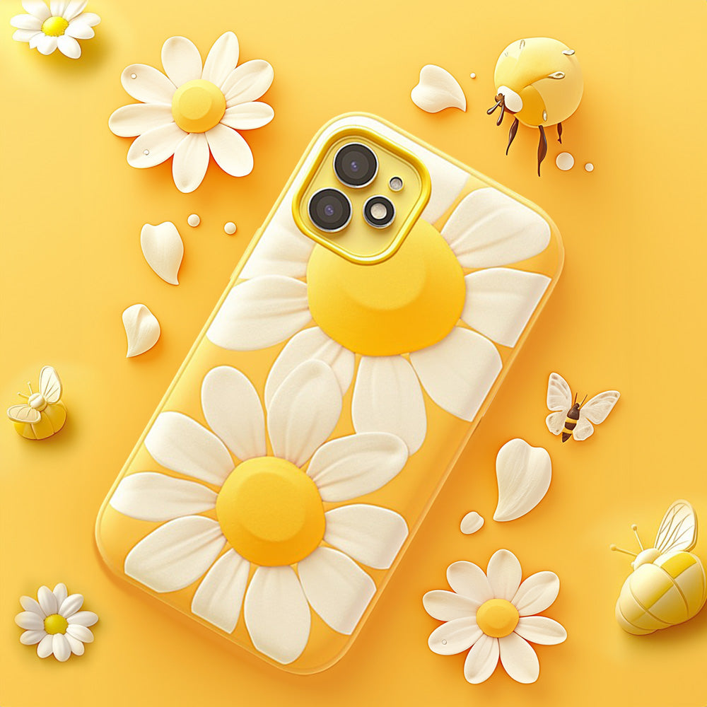 Floral and Honeycomb 3D Phone Case Collection,Multiple Styles for iPhone, Samsung Galaxy, Google Pixel
