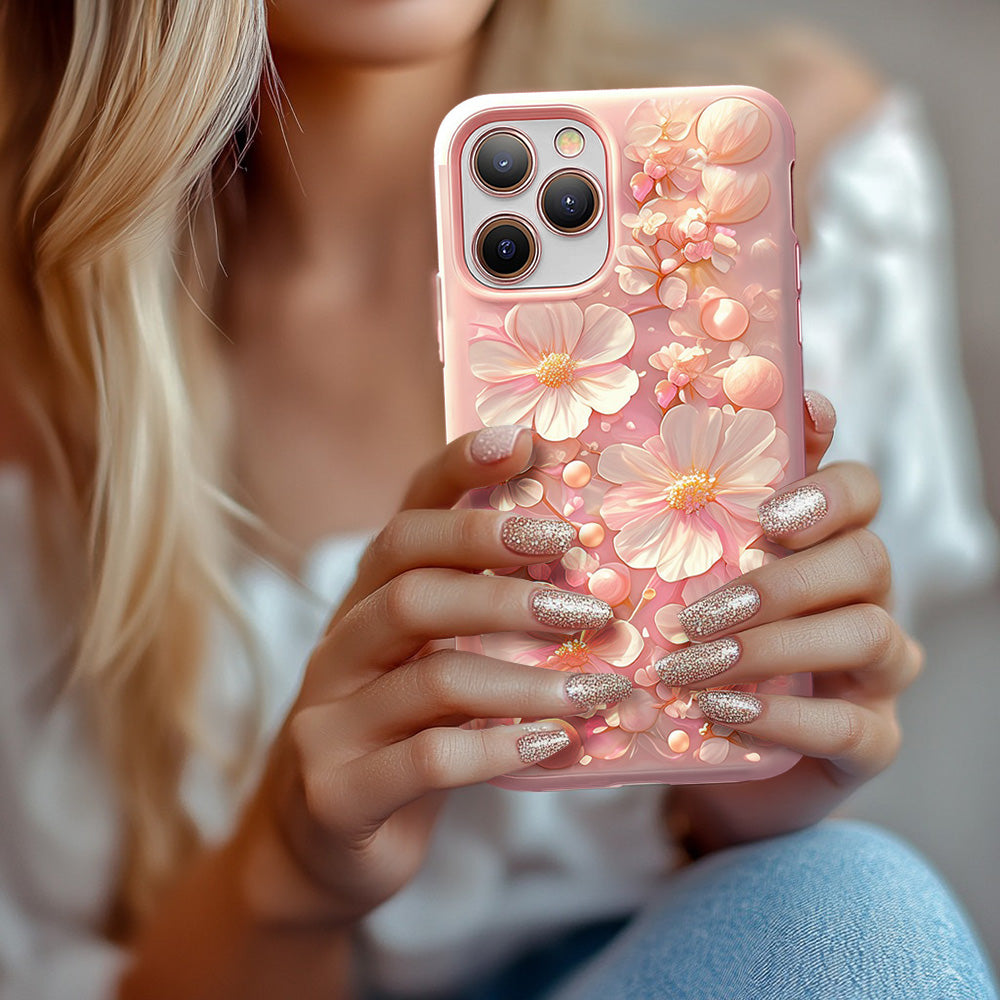 Floral and Honeycomb 3D Phone Case Collection,Multiple Styles for iPhone, Samsung Galaxy, Google Pixel