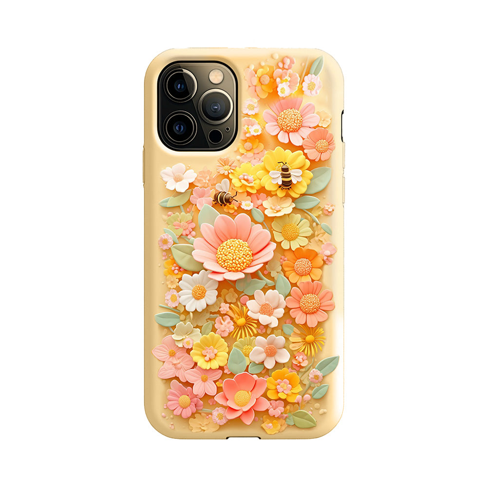 Floral and Honeycomb 3D Phone Case Collection,Multiple Styles for iPhone, Samsung Galaxy, Google Pixel