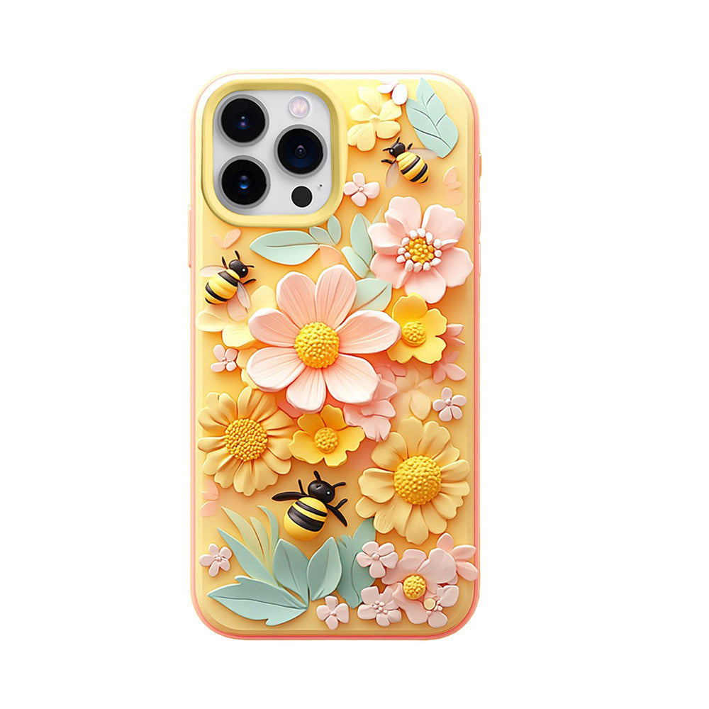 Floral and Honeycomb 3D Phone Case Collection,Multiple Styles for iPhone, Samsung Galaxy, Google Pixel
