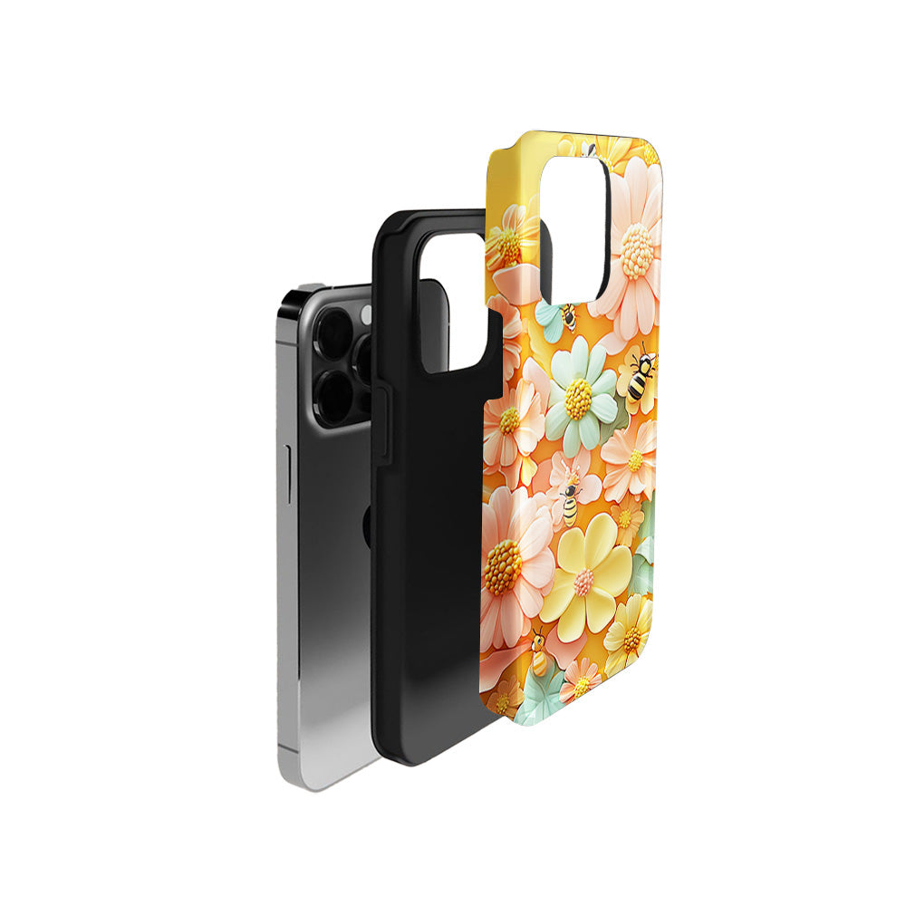 Floral and Honeycomb 3D Phone Case Collection,Multiple Styles for iPhone, Samsung Galaxy, Google Pixel