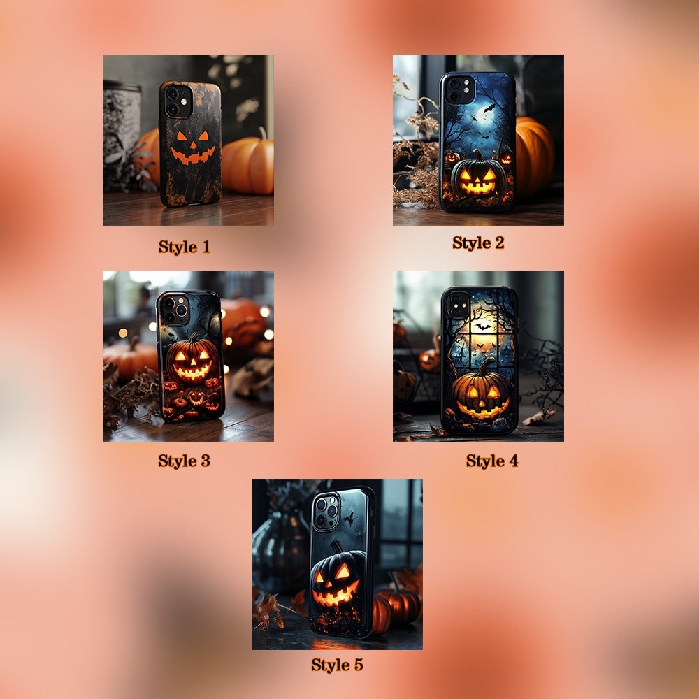 Halloween Pumpkin Phone Case Collection,Multiple Styles for iPhone, Samsung Galaxy, Google Pixel