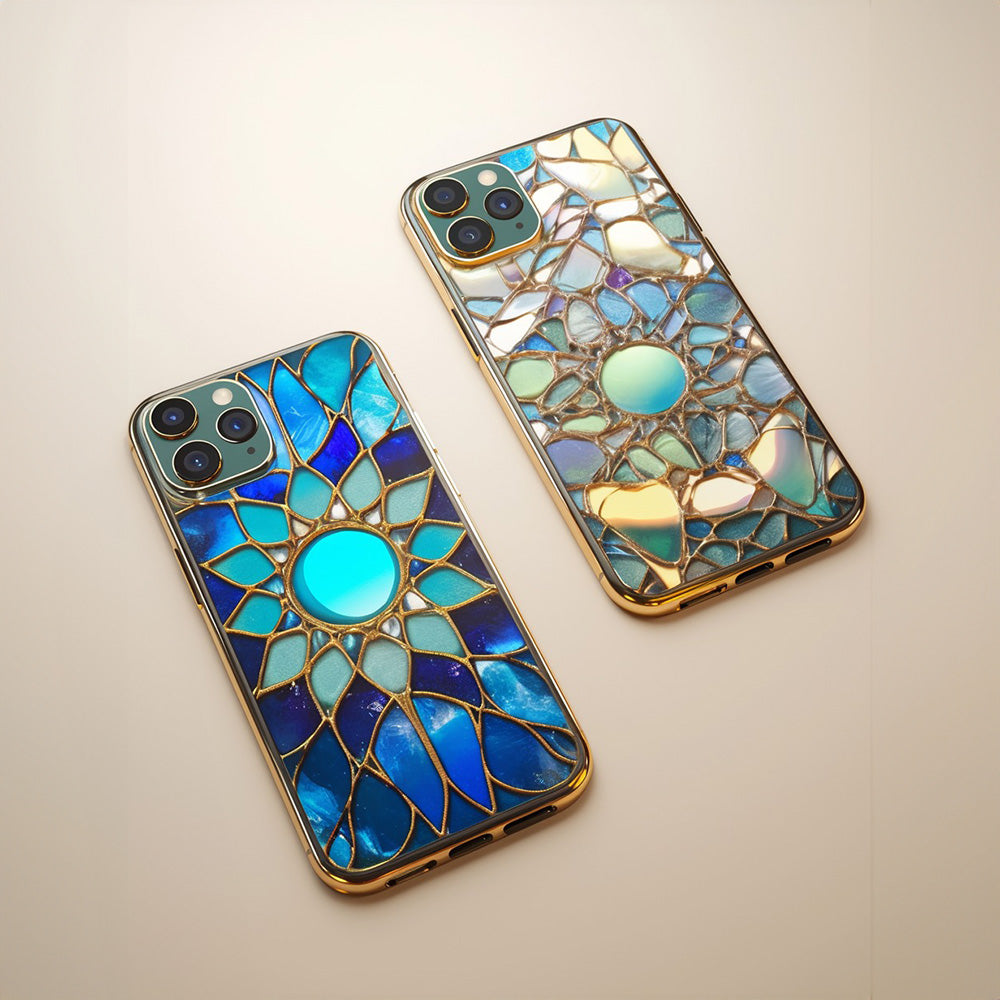 3d Stained Glass Mosaic Art Phone Case,Premium Protective Cover for iPhone, Samsung Galaxy, Google Pixel