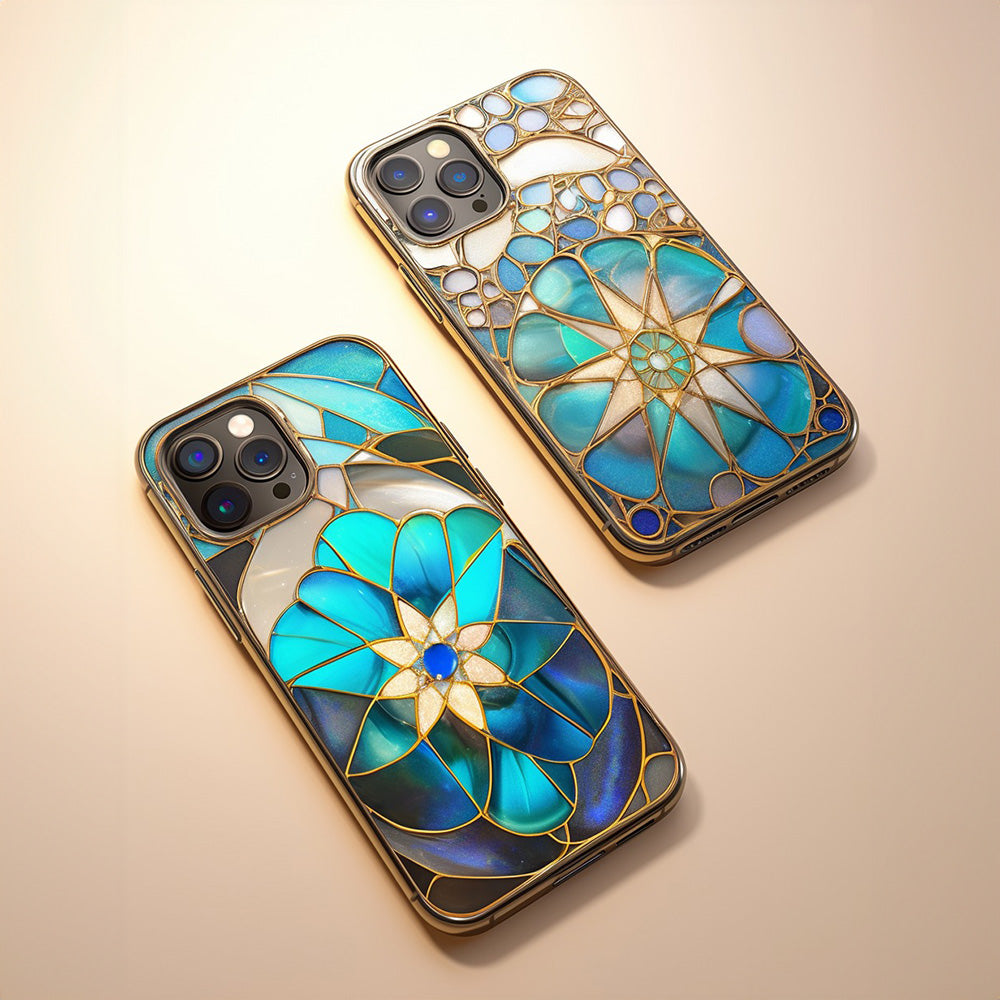 3d Stained Glass Mosaic Art Phone Case,Premium Protective Cover for iPhone, Samsung Galaxy, Google Pixel