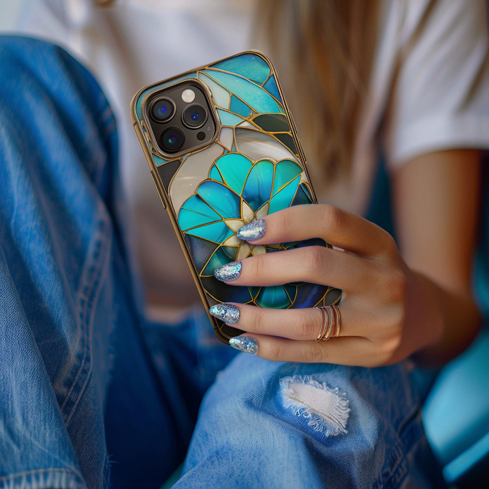 3d Stained Glass Mosaic Art Phone Case,Premium Protective Cover for iPhone, Samsung Galaxy, Google Pixel