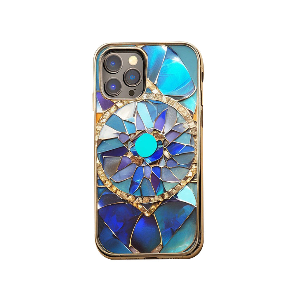 3d Stained Glass Mosaic Art Phone Case,Premium Protective Cover for iPhone, Samsung Galaxy, Google Pixel
