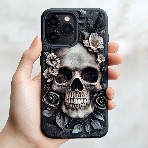 3D Gothic Skull Phone Case Collection,Multiple Styles for iPhone, Samsung Galaxy, Google Pixel