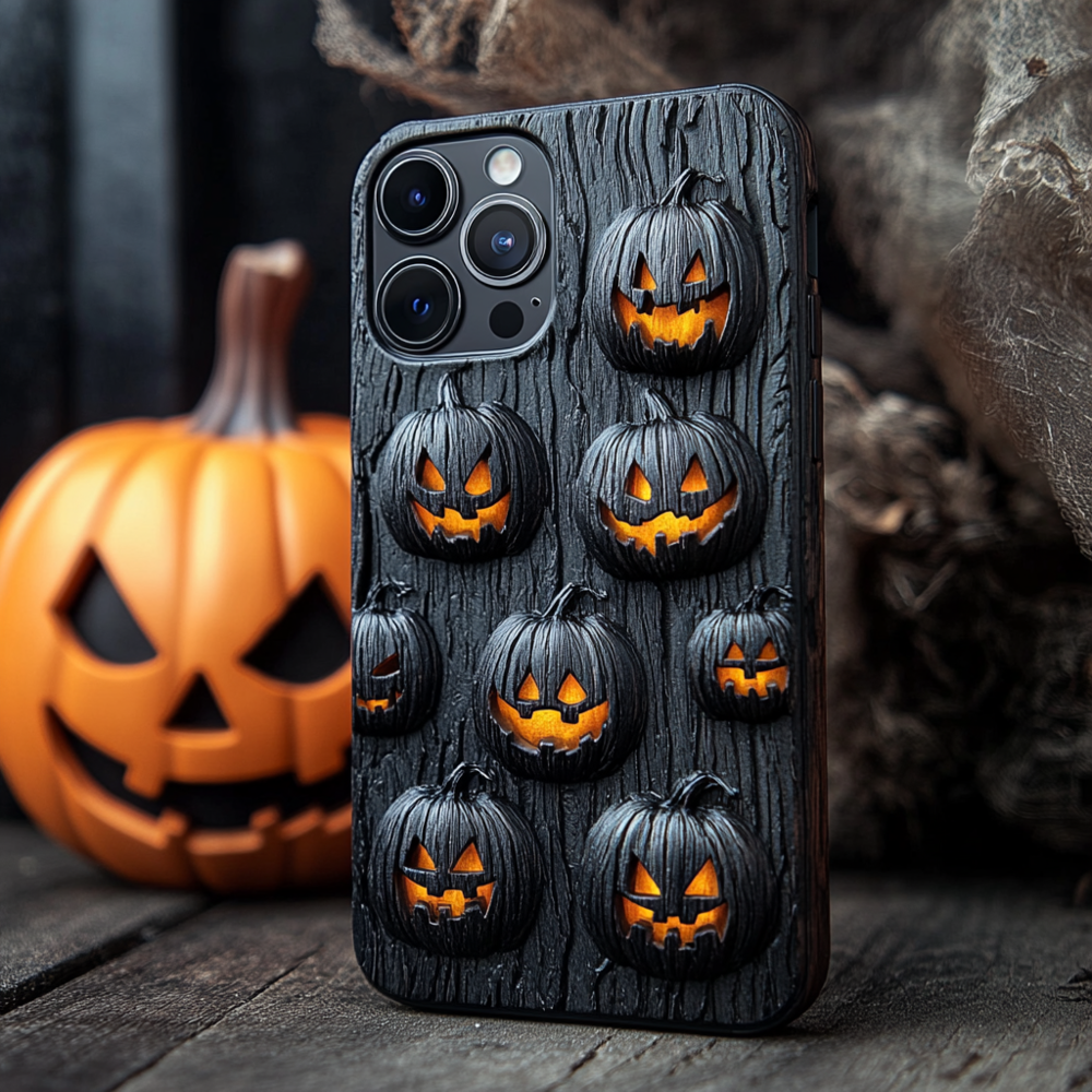 Spooky szn/Spooky Season Halloween Pumpkins Phone Case,Spooky Season Multiple Styles Available for iPhone, Samsung Galaxy, Google Pixel
