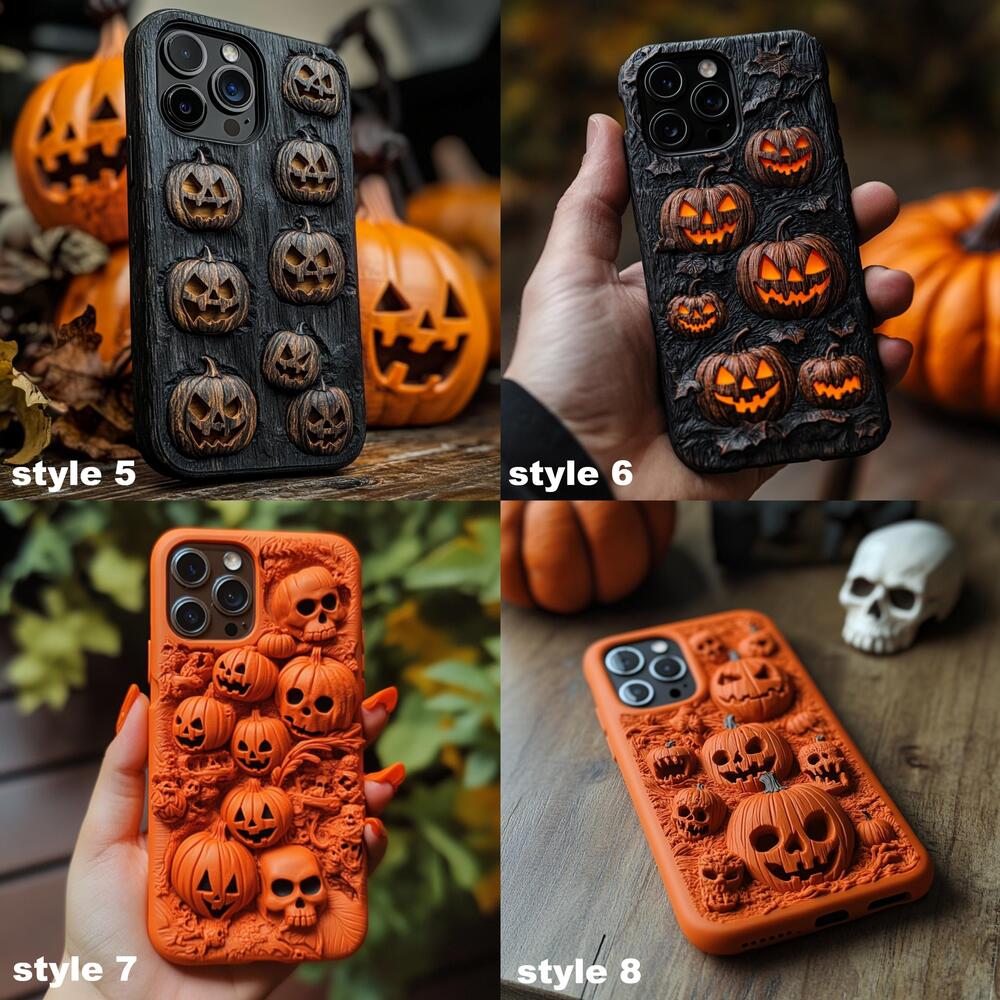 Spooky szn/Spooky Season Halloween Pumpkins Phone Case,Spooky Season Multiple Styles Available for iPhone, Samsung Galaxy, Google Pixel