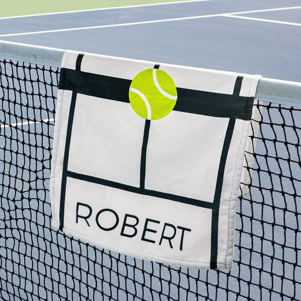 Personalized Tennis Towel with Name, Soft Absorbent Tennis Sweat Towel, Tennis Gear Stuff Accessories, Gym Gift for Tennis Lover/Tennis Team