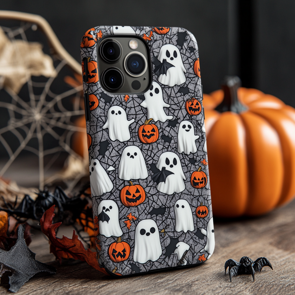 Spooky Season Halloween Ghost Phone Cases, Multiple Styles Available for iPhone, Samsung Galaxy, Google Pixel, Xiaomi