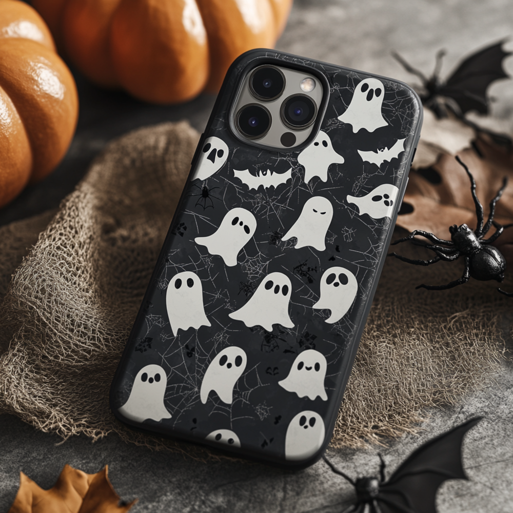 Spooky Season Halloween Ghost Phone Cases, Multiple Styles Available for iPhone, Samsung Galaxy, Google Pixel, Xiaomi